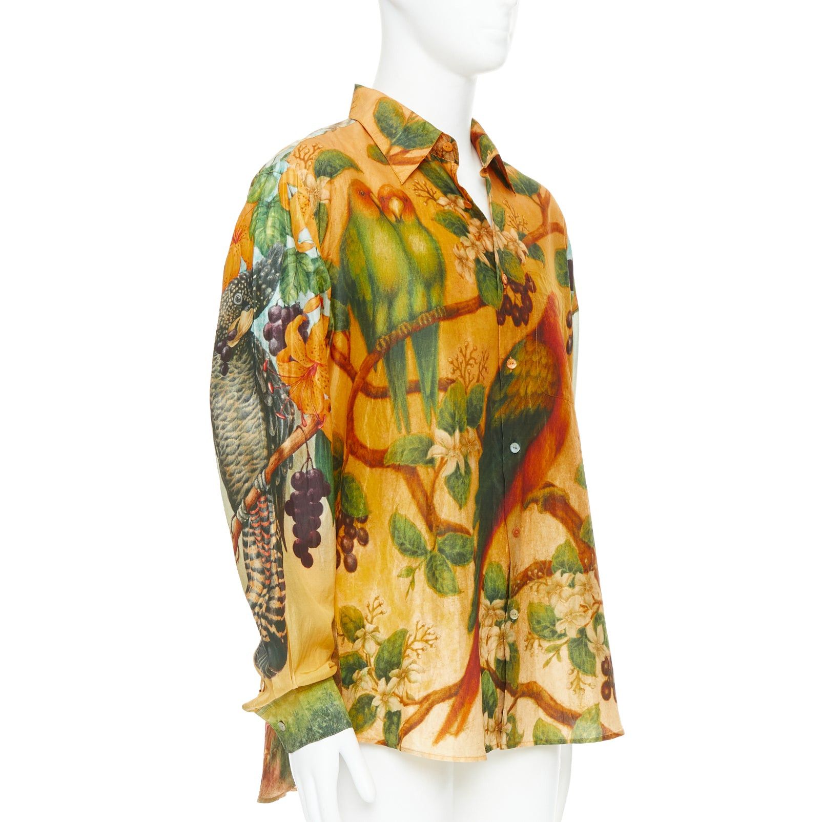 Other rare SABYASACHI 100% silk parrot bat mixed animal floral print shirt EU42 XL Size US XL / EU 56 / 4 - 3 Thumbnail