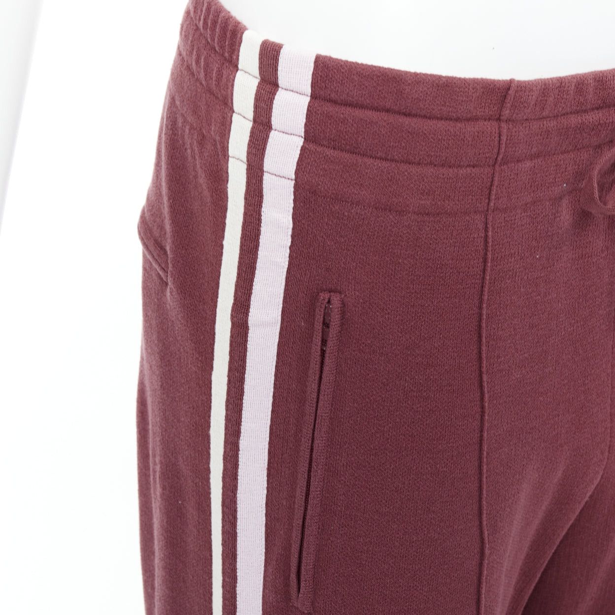 Isabel Marant ISABEL MARANT Etoile burgundy pink trim jogger track pants FR38 M Size 28" / US 6 / IT 42 - 2 Thumbnail