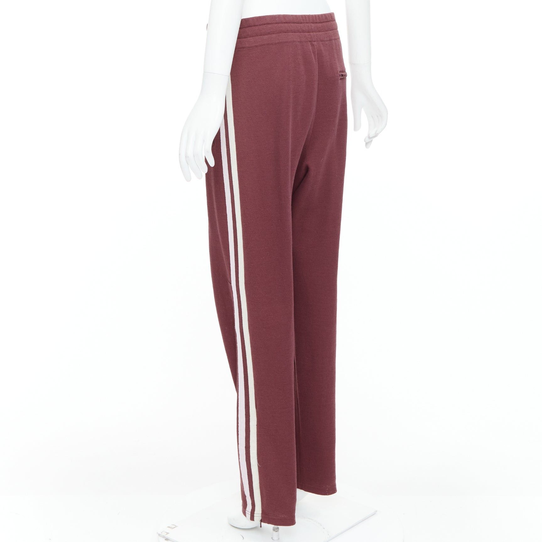 Isabel Marant ISABEL MARANT Etoile burgundy pink trim jogger track pants FR38 M Size 28" / US 6 / IT 42 - 6 Thumbnail