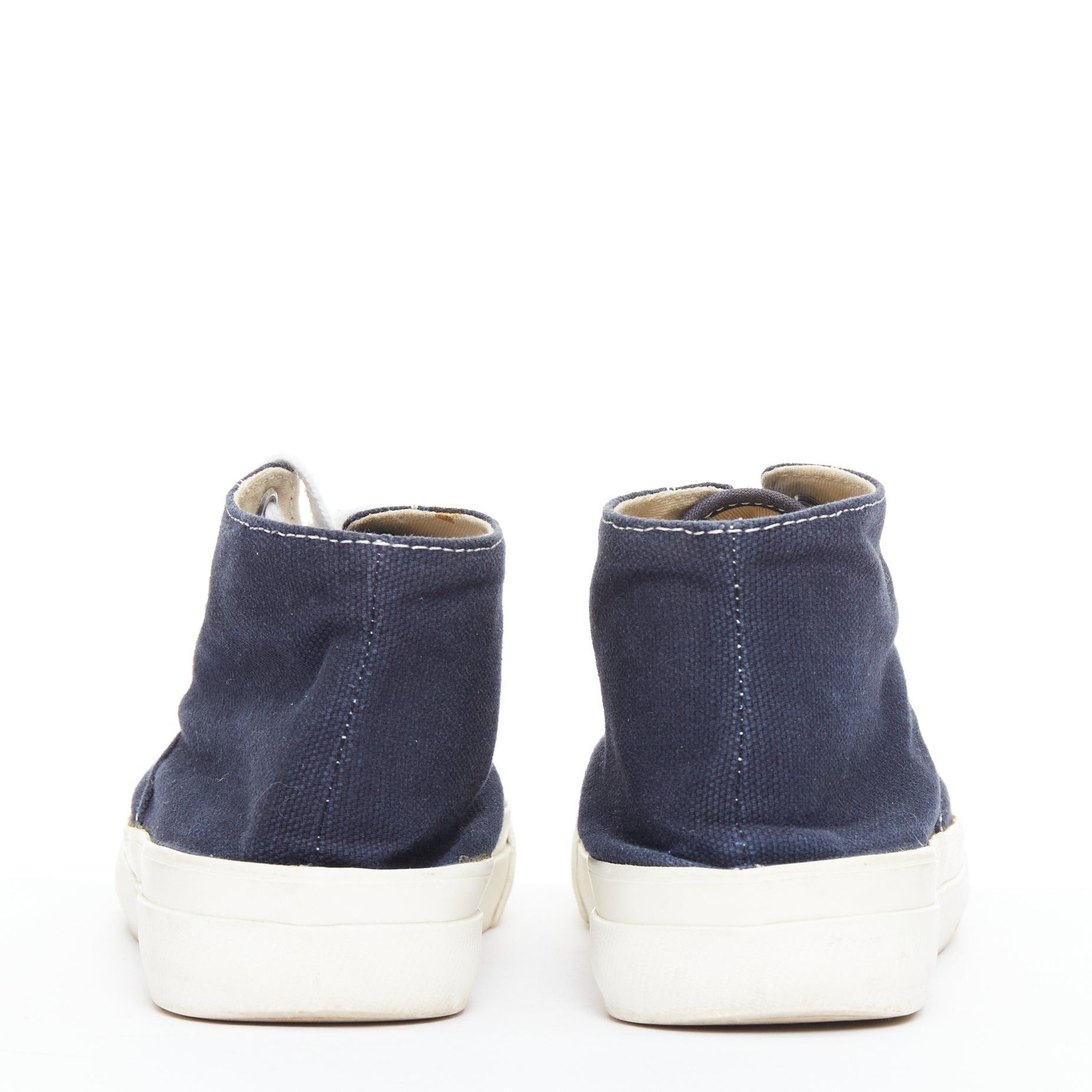 Comme des Garcons COMME DES GARCONS Homme navy canvas mid top skate sneakers EU39 Size US 9 / EU 42 - 5 Thumbnail