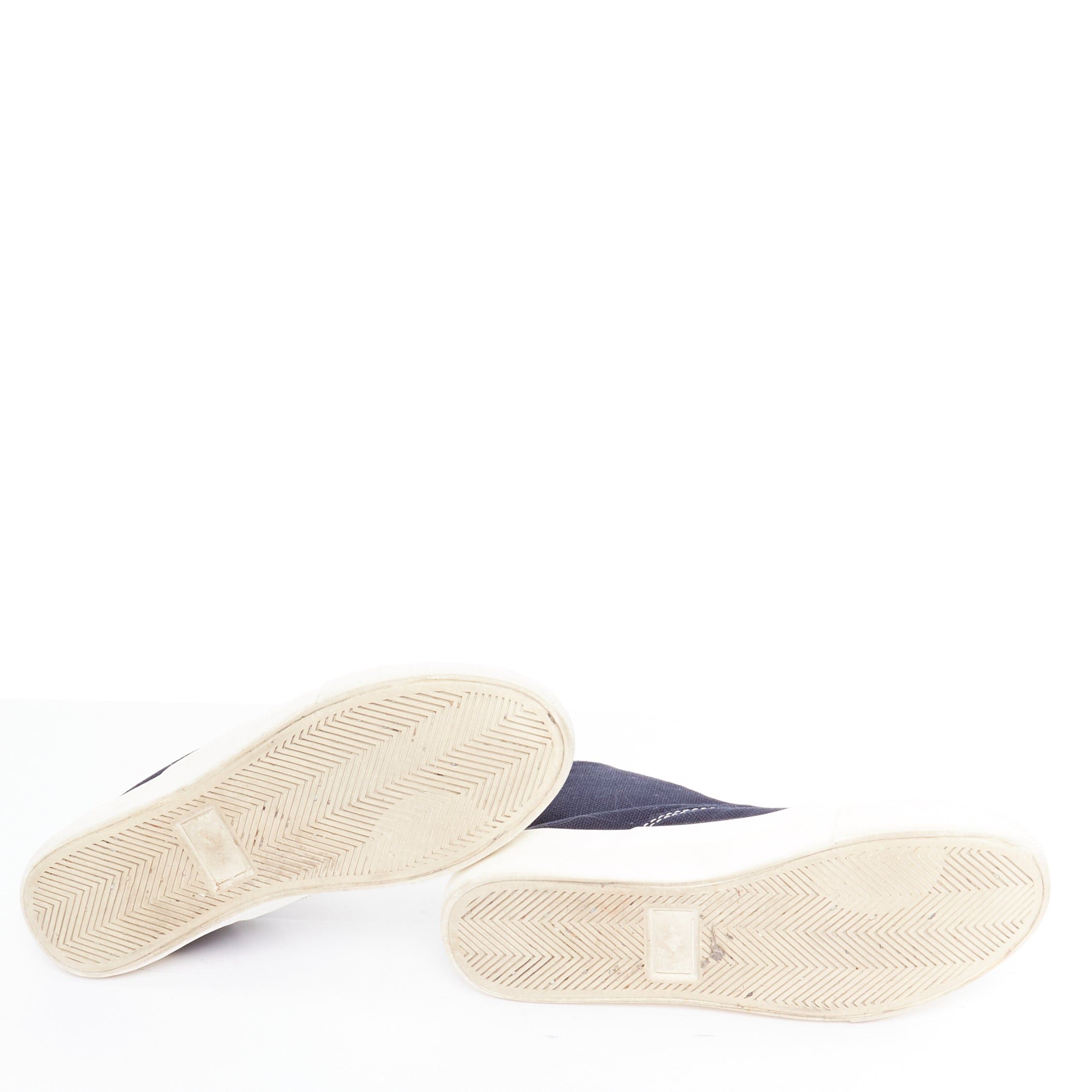 Comme des Garcons COMME DES GARCONS Homme navy canvas mid top skate sneakers EU39 Size US 9 / EU 42 - 11 Thumbnail