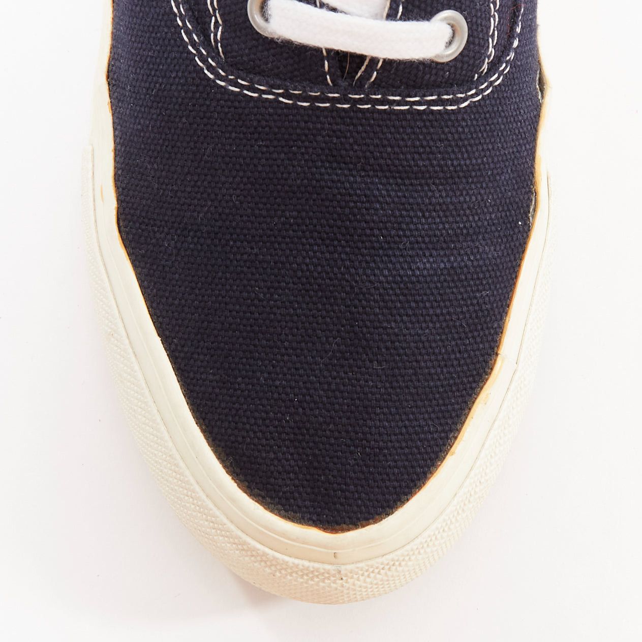Comme des Garcons COMME DES GARCONS Homme navy canvas mid top skate sneakers EU39 Size US 9 / EU 42 - 6 Thumbnail