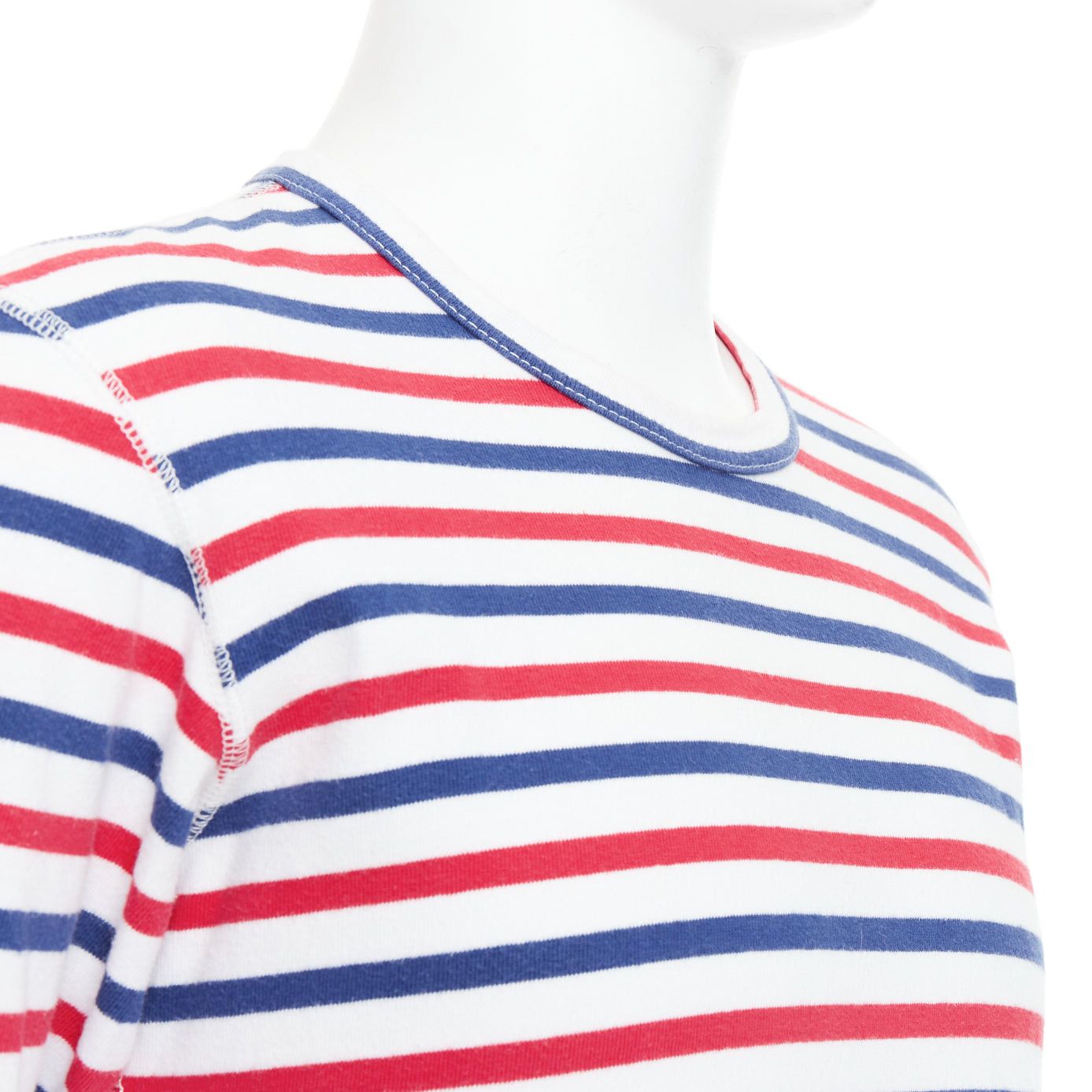 Junya Watanabe JUNYA WATANABE MAN 2011 red blue striped curved hem shirt S Size US S / EU 44-46 / 1 - 7 Thumbnail