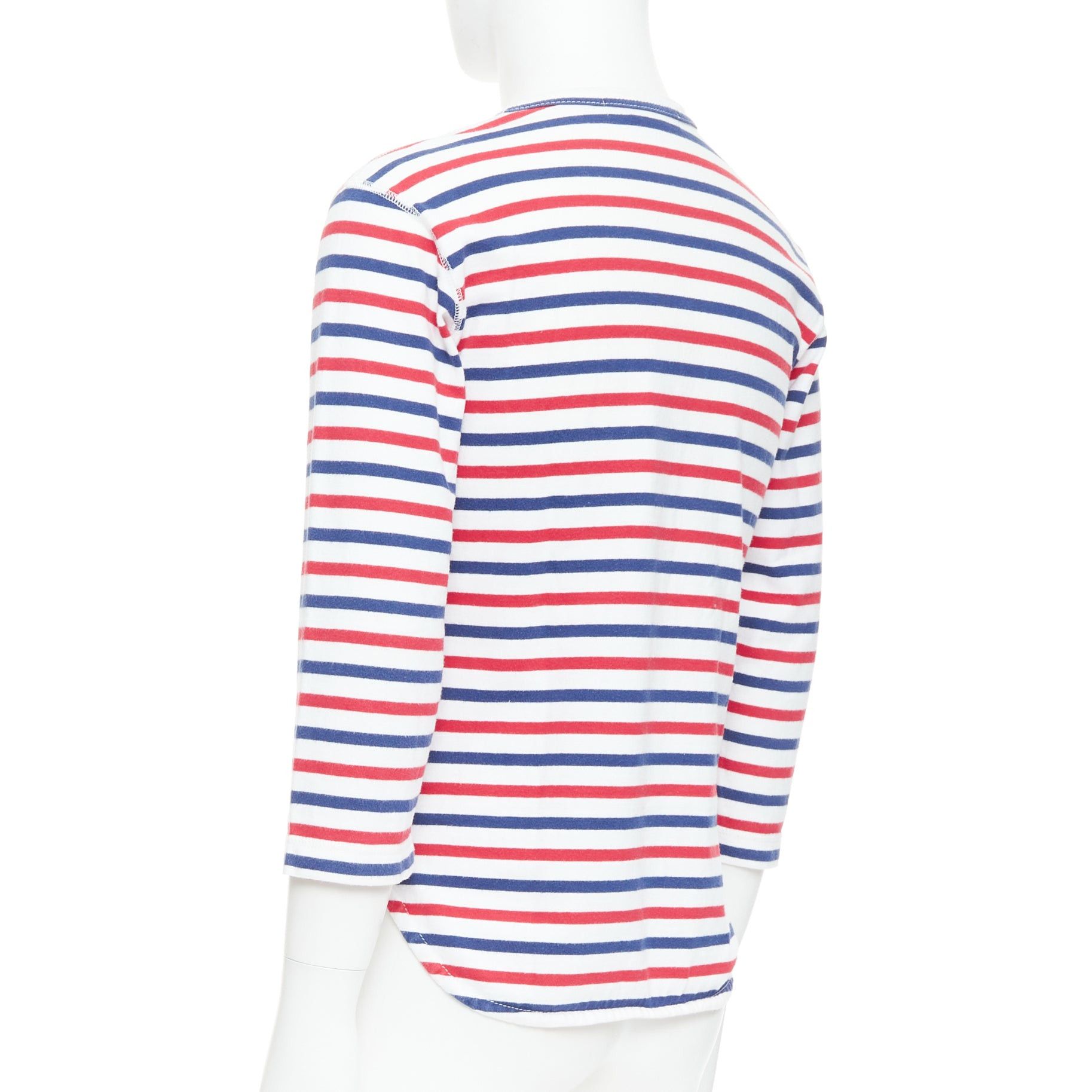 Junya Watanabe JUNYA WATANABE MAN 2011 red blue striped curved hem shirt S Size US S / EU 44-46 / 1 - 6 Thumbnail