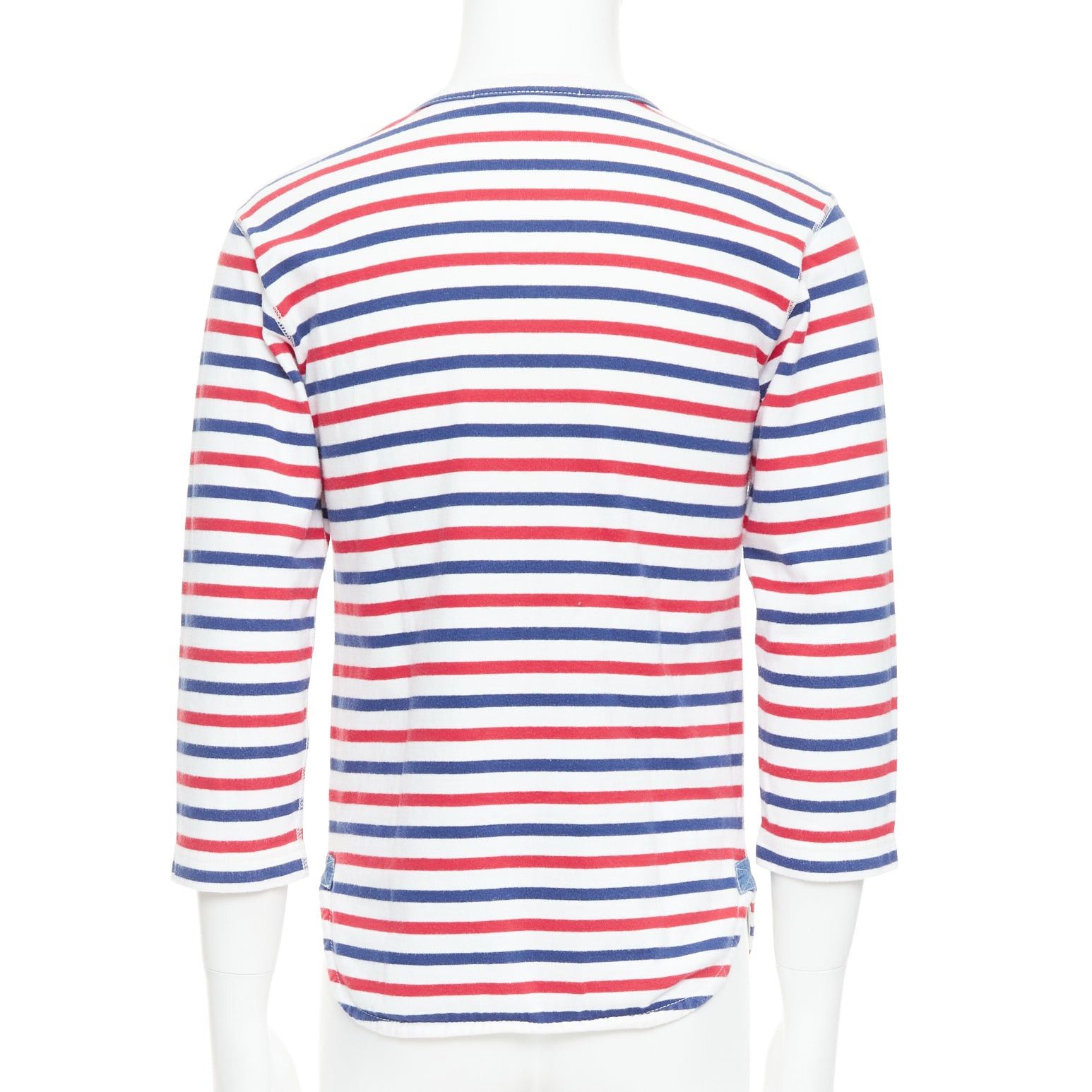 Junya Watanabe JUNYA WATANABE MAN 2011 red blue striped curved hem shirt S Size US S / EU 44-46 / 1 - 5 Thumbnail