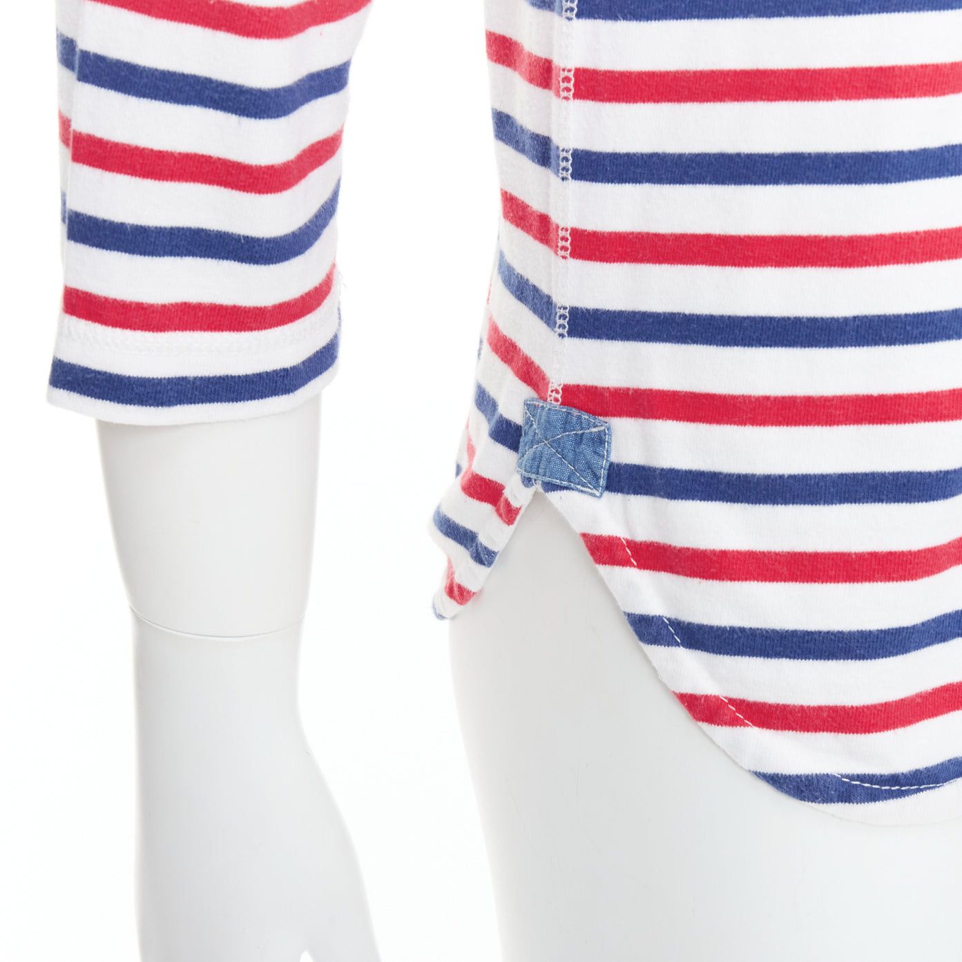 Junya Watanabe JUNYA WATANABE MAN 2011 red blue striped curved hem shirt S Size US S / EU 44-46 / 1 - 2 Thumbnail