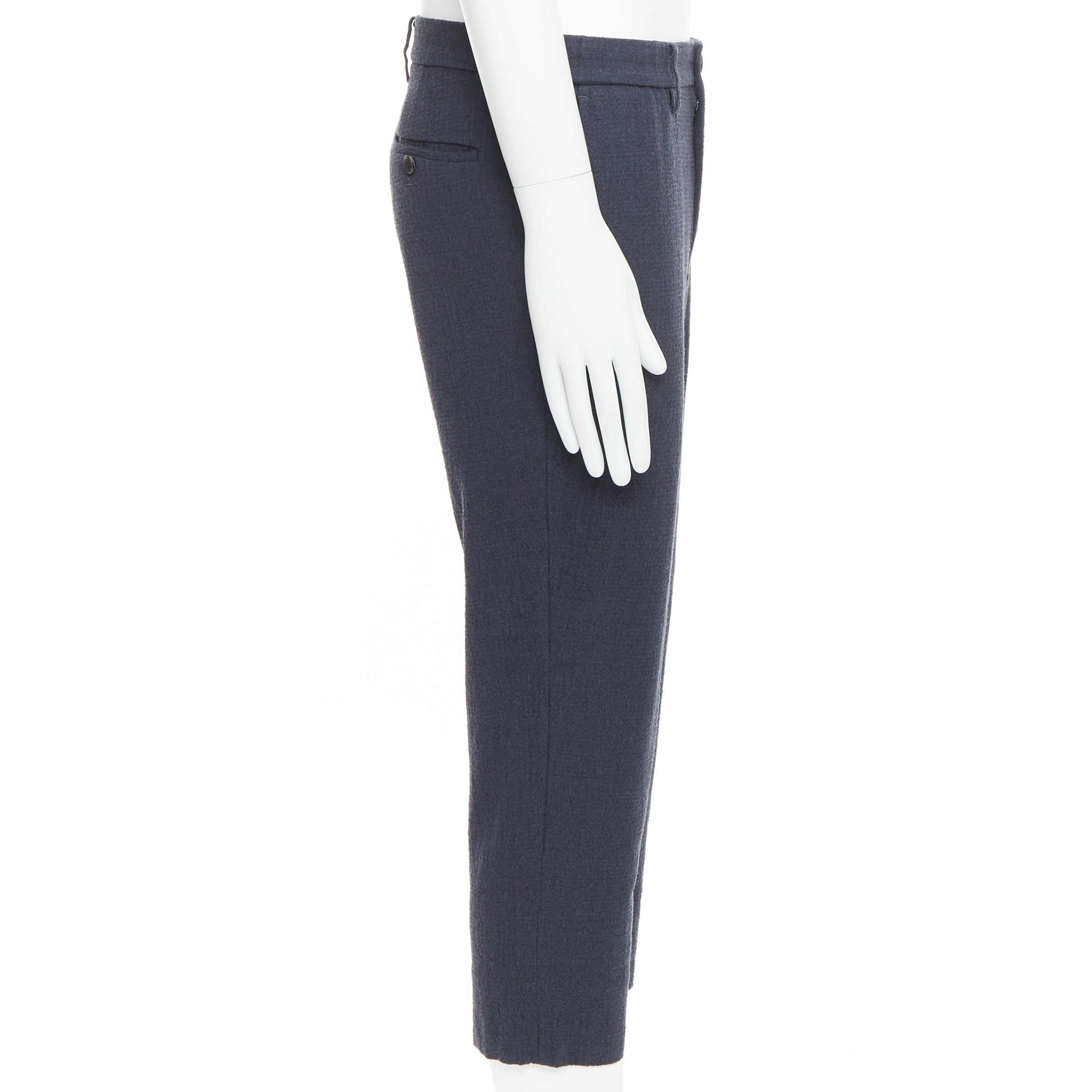 Issey Miyake ISSEY MIYAKE MEN grey 100% wool textured cropped pants JP1 S Size US 28 / EU 44 - 4 Thumbnail
