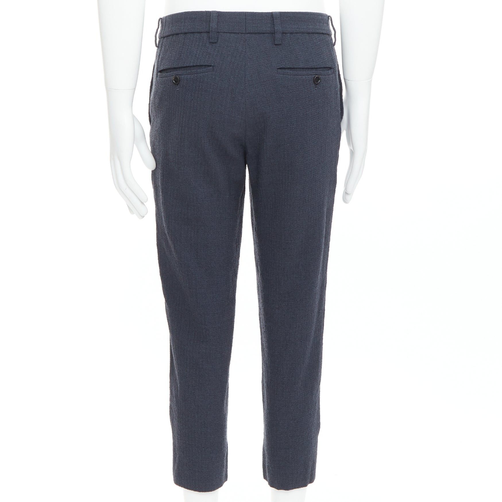 Issey Miyake ISSEY MIYAKE MEN grey 100% wool textured cropped pants JP1 S Size US 28 / EU 44 - 5 Thumbnail