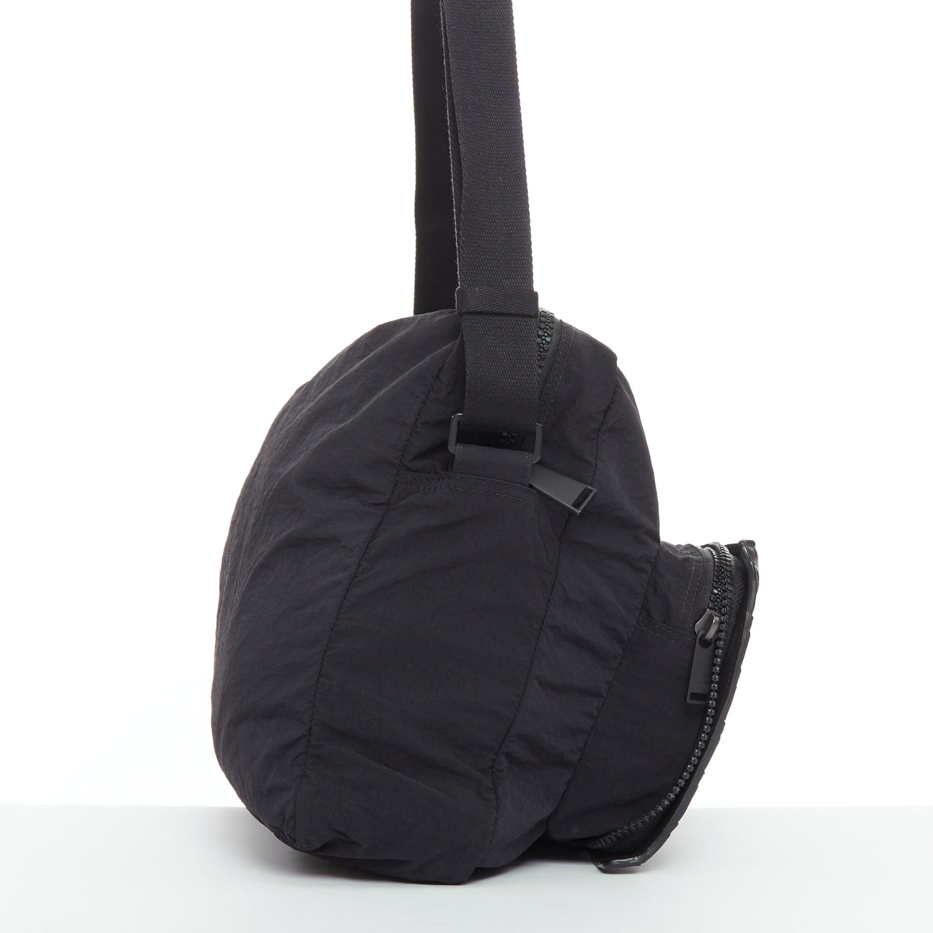 Bottega Veneta BOTTEGA VENETA Intrecciato Foldable black nylon woven leather messenger bag Size ONE SIZE - 4 Thumbnail