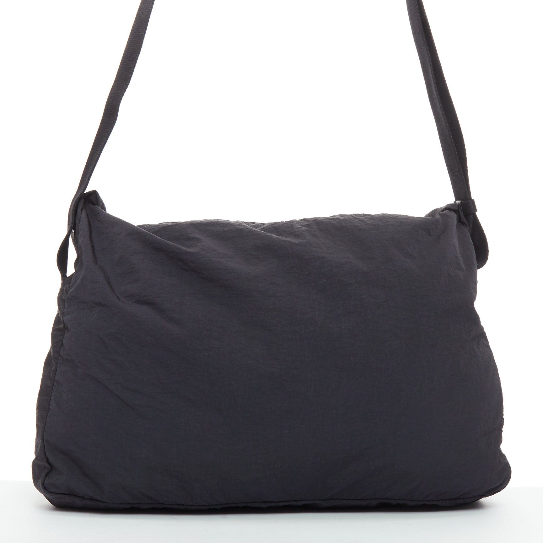 Bottega Veneta BOTTEGA VENETA Intrecciato Foldable black nylon woven leather messenger bag Size ONE SIZE - 5 Thumbnail