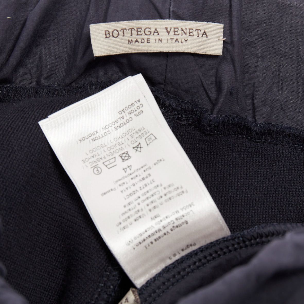 Bottega Veneta BOTTEGA VENETA navy cotton blend contrast waist bant jogger sweat pants IT44 XS Size US 26 / EU 42 - 8 Thumbnail
