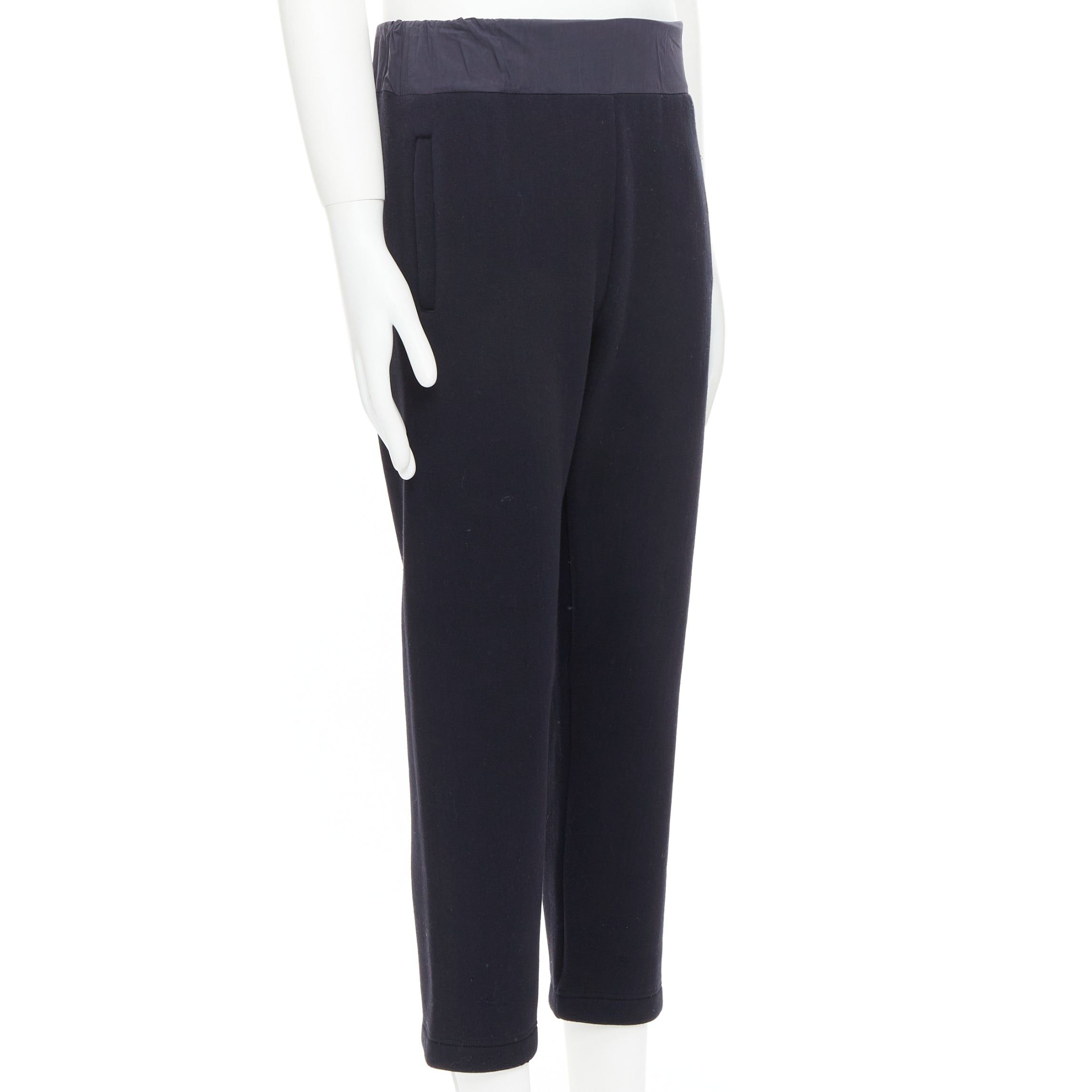Bottega Veneta BOTTEGA VENETA navy cotton blend contrast waist bant jogger sweat pants IT44 XS Size US 26 / EU 42 - 3 Thumbnail
