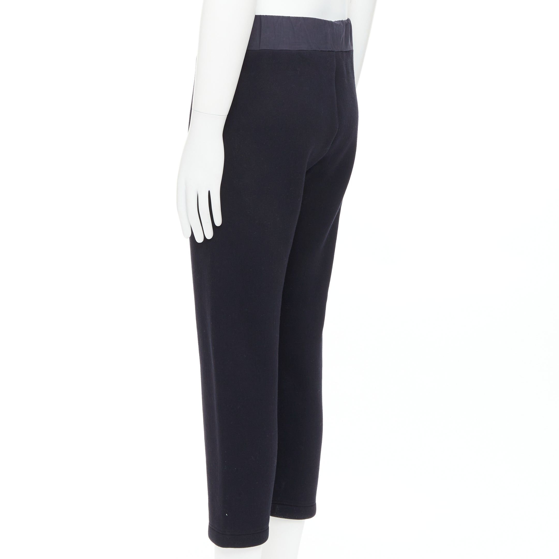 Bottega Veneta BOTTEGA VENETA navy cotton blend contrast waist bant jogger sweat pants IT44 XS Size US 26 / EU 42 - 6 Thumbnail
