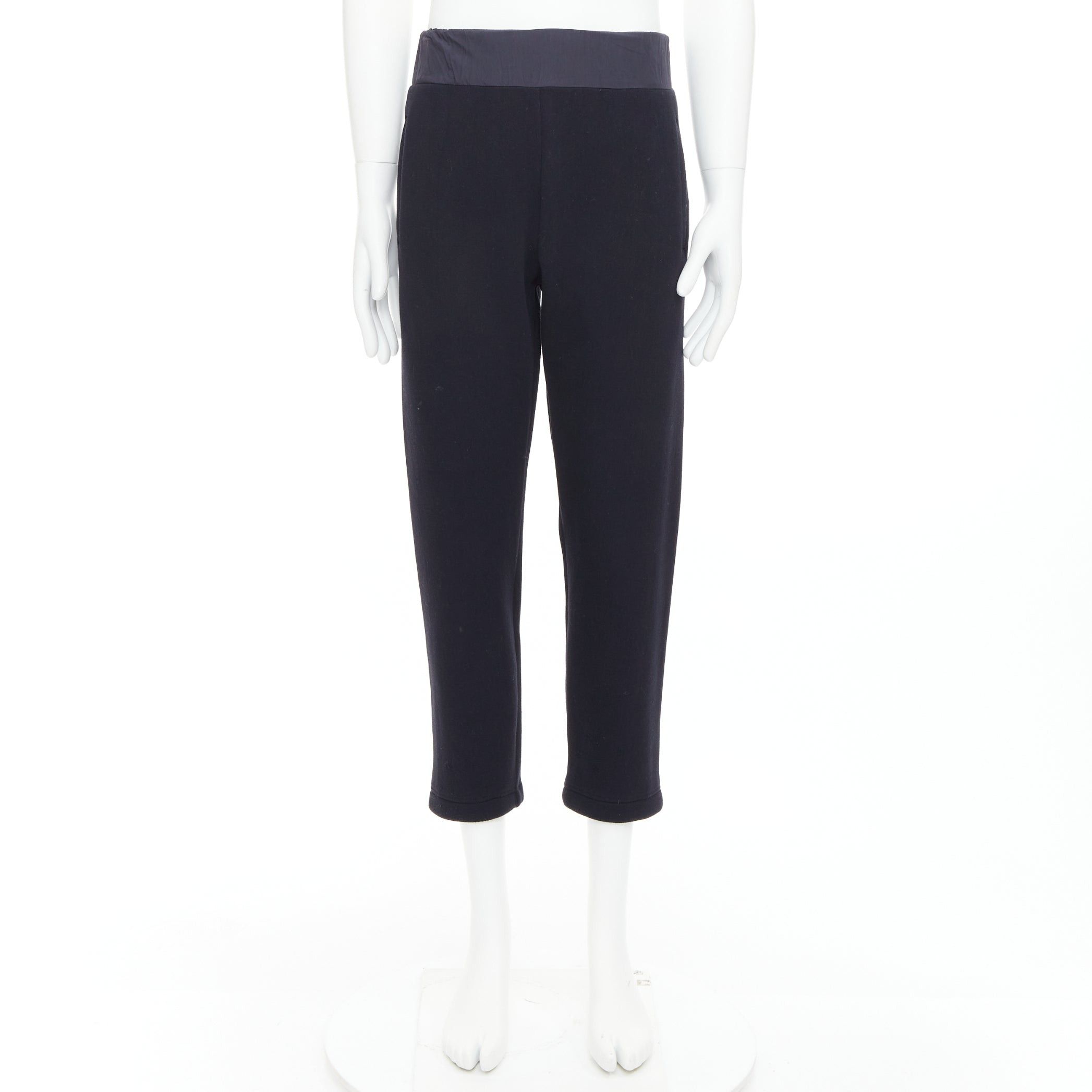 Bottega Veneta BOTTEGA VENETA navy cotton blend contrast waist bant jogger sweat pants IT44 XS Size US 26 / EU 42 - 9 Thumbnail