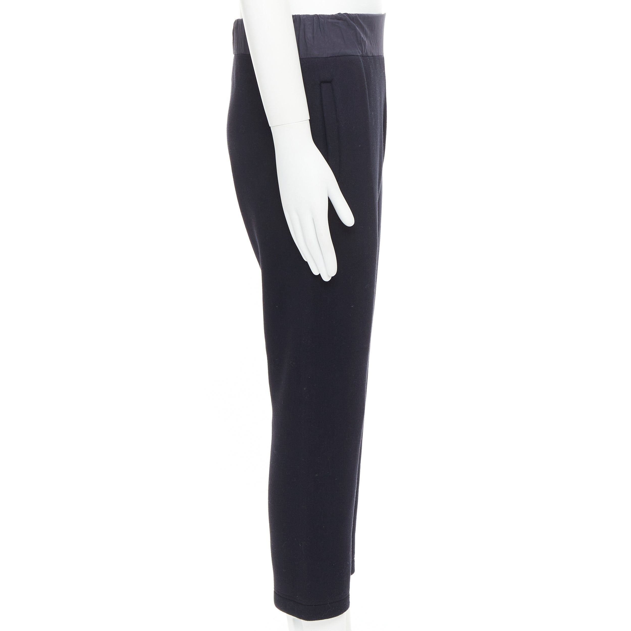 Bottega Veneta BOTTEGA VENETA navy cotton blend contrast waist bant jogger sweat pants IT44 XS Size US 26 / EU 42 - 4 Thumbnail