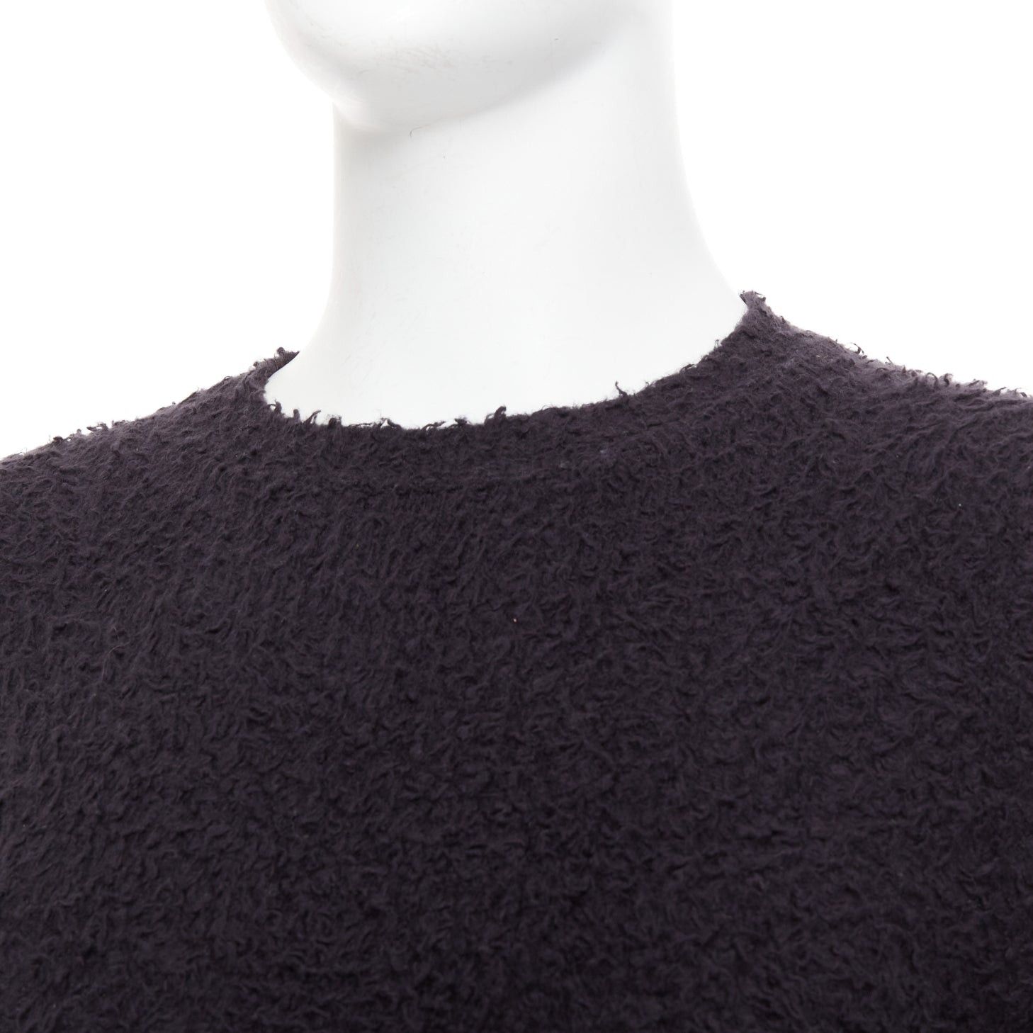 Other DANILO PAURA 2020 Errol black shaggy cotton pullover sweater S Size US S / EU 44-46 / 1 - 2 Thumbnail