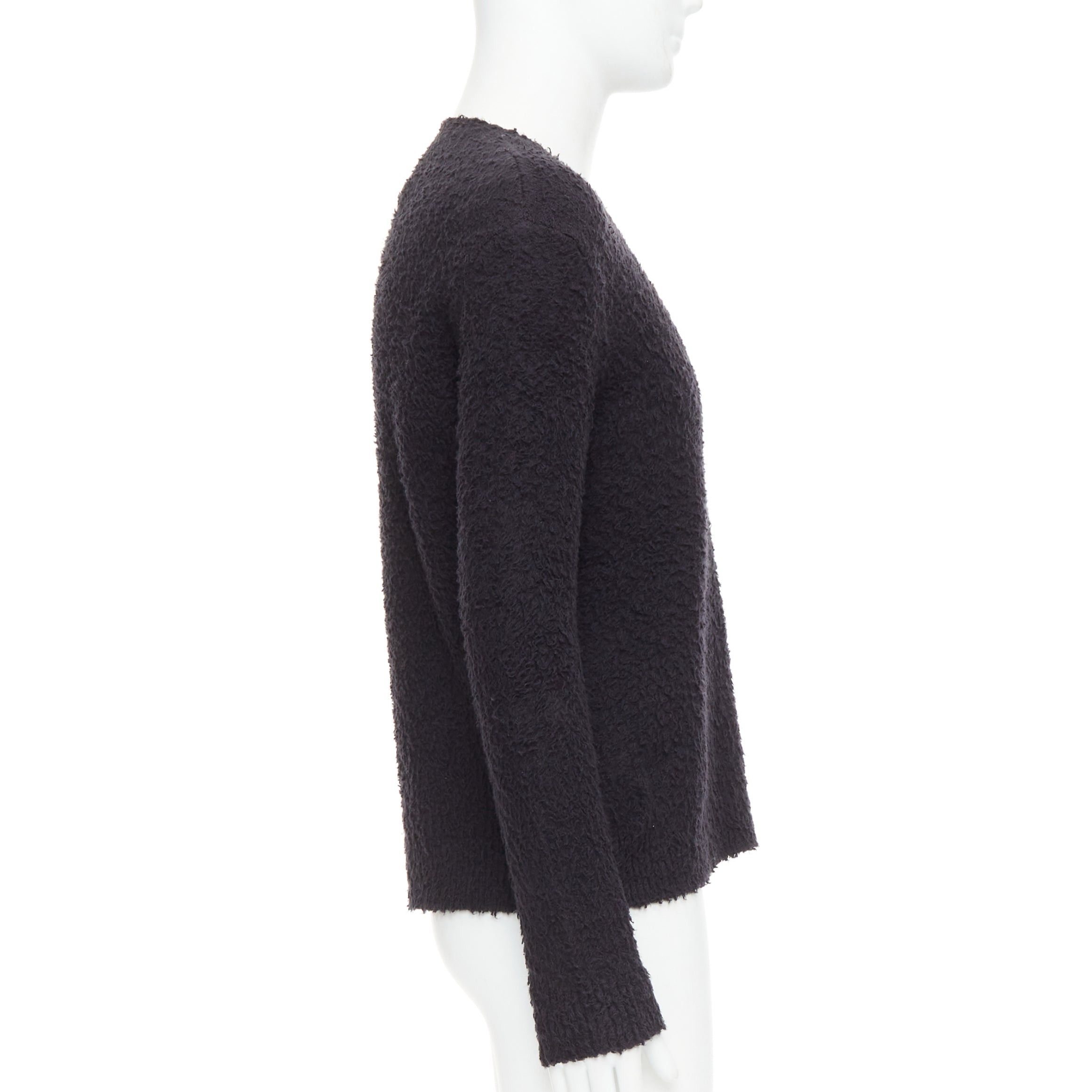 Other DANILO PAURA 2020 Errol black shaggy cotton pullover sweater S Size US S / EU 44-46 / 1 - 4 Thumbnail