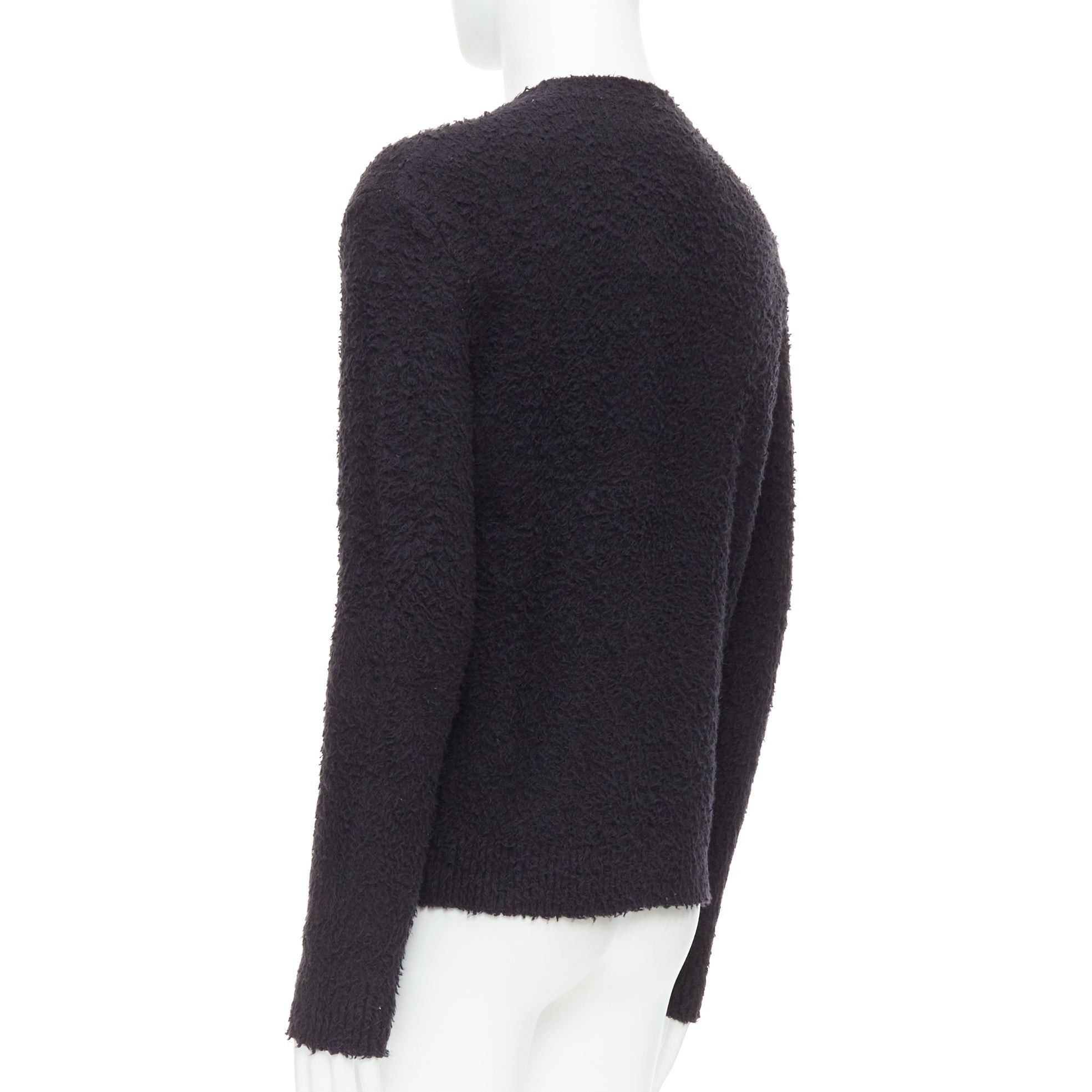 Other DANILO PAURA 2020 Errol black shaggy cotton pullover sweater S Size US S / EU 44-46 / 1 - 6 Thumbnail