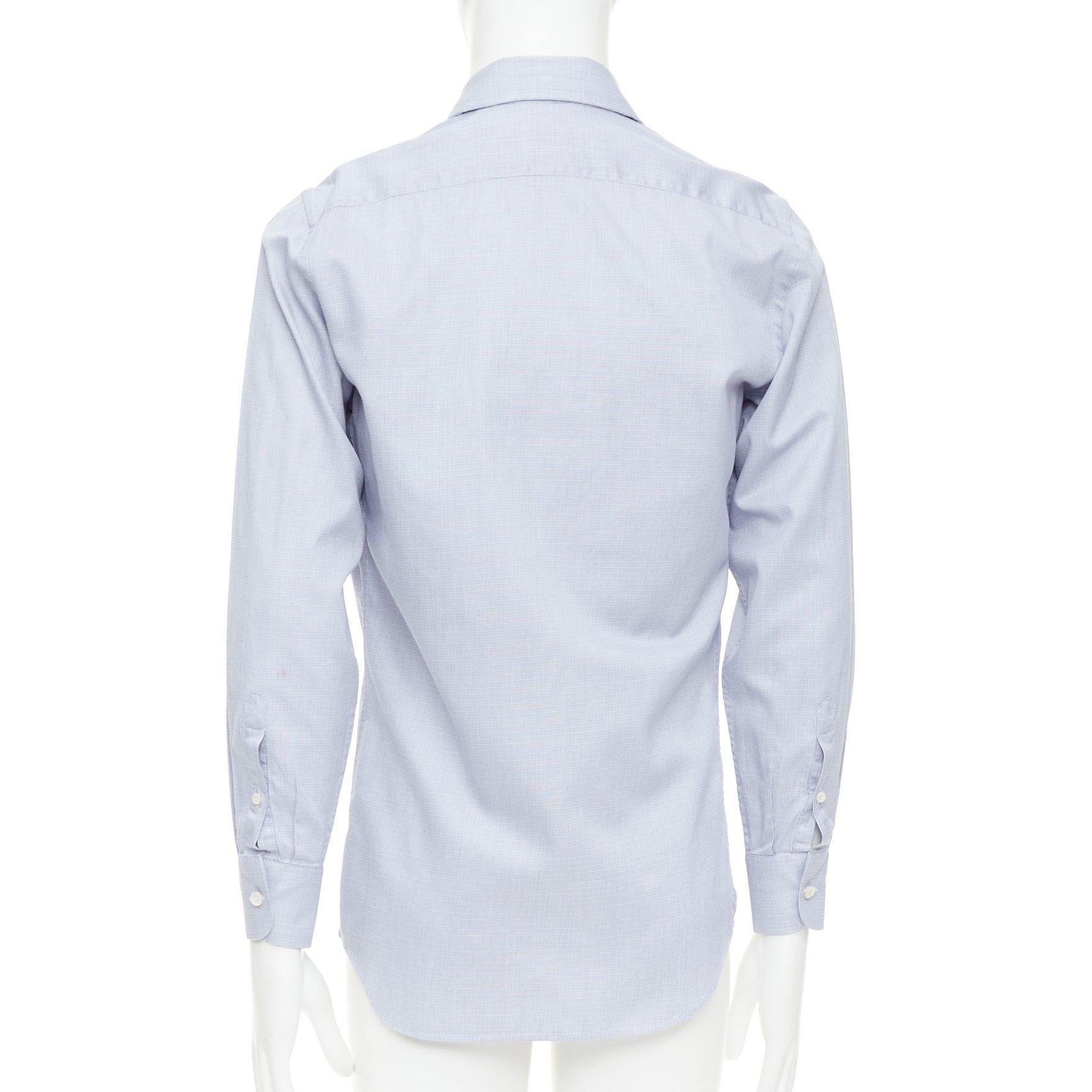 Prada PRADA blue geometric print shell buttons long sleeve collared dress shirt EU38 S Size US S / EU 44-46 / 1 - 5 Thumbnail