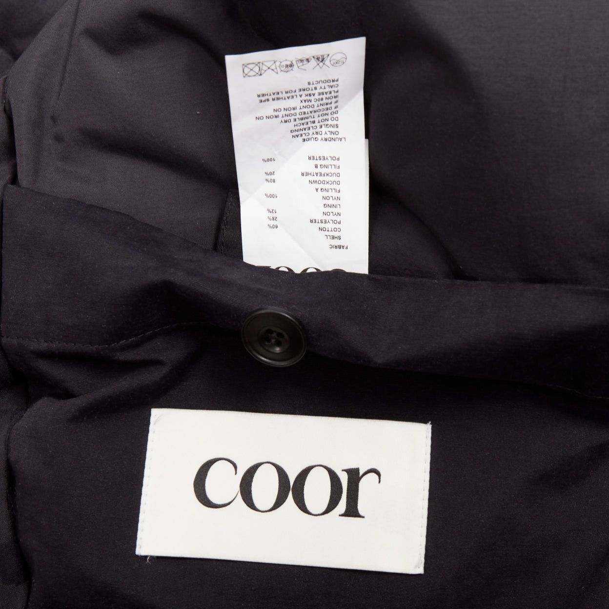 Other COOR Korea Minimal Cara black cotton blend duck down feather puffer jacket M Size US M / EU 48-50 / 2 - 8 Thumbnail