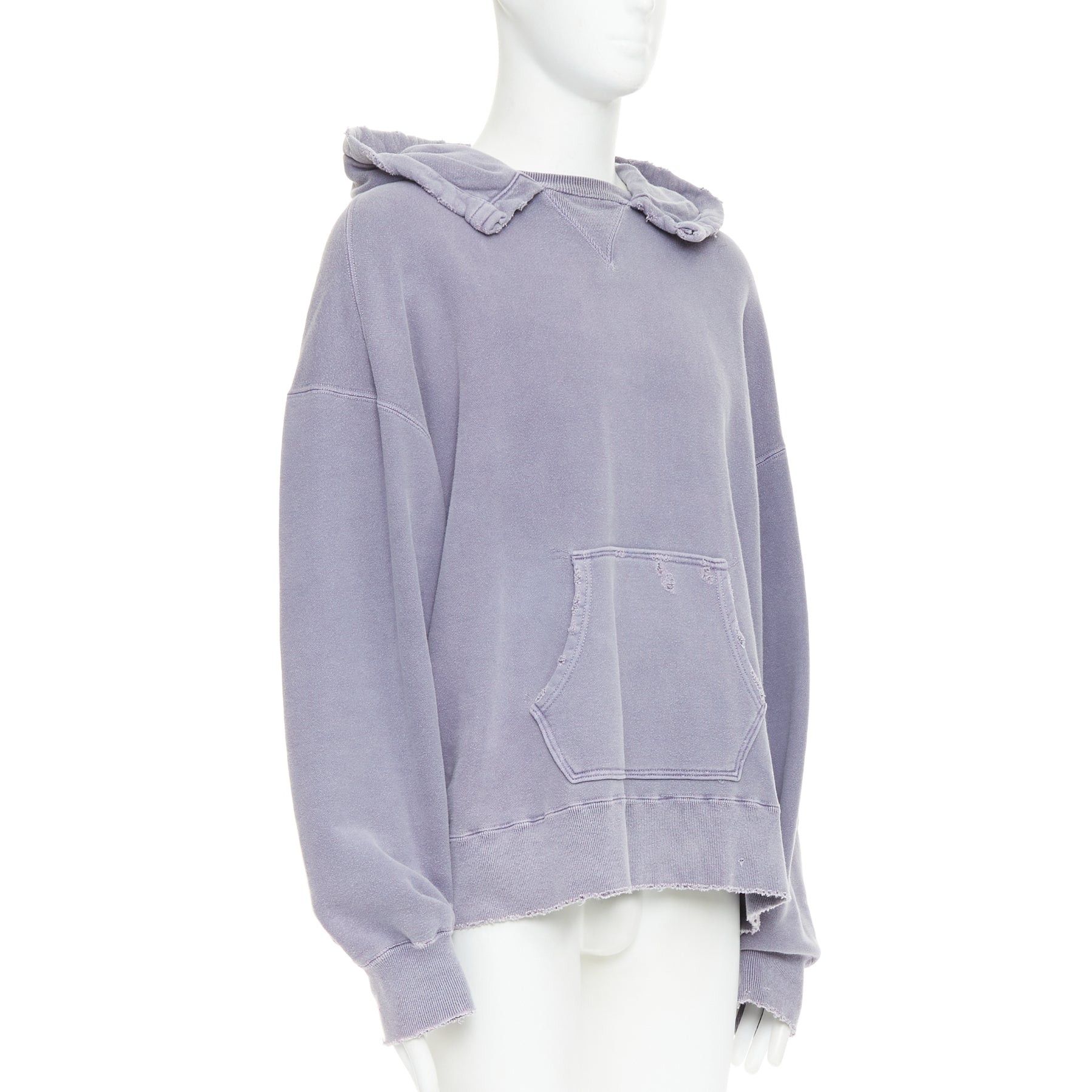 Other ANCELLM washed purple cotton distressed details pocketed hoodie Sz1 S Size US S / EU 44-46 / 1 - 3 Thumbnail