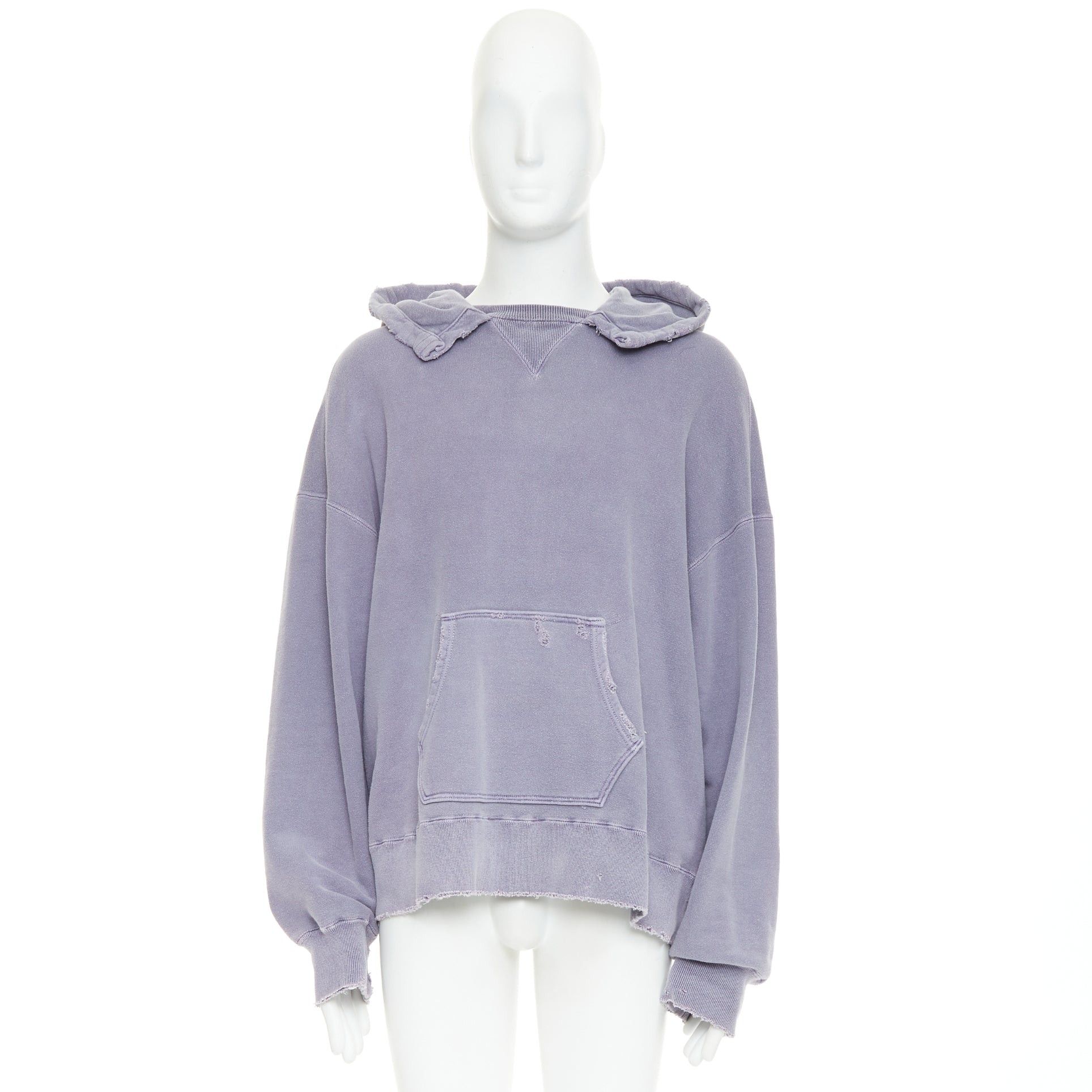 Other ANCELLM washed purple cotton distressed details pocketed hoodie Sz1 S Size US S / EU 44-46 / 1 - 9 Thumbnail