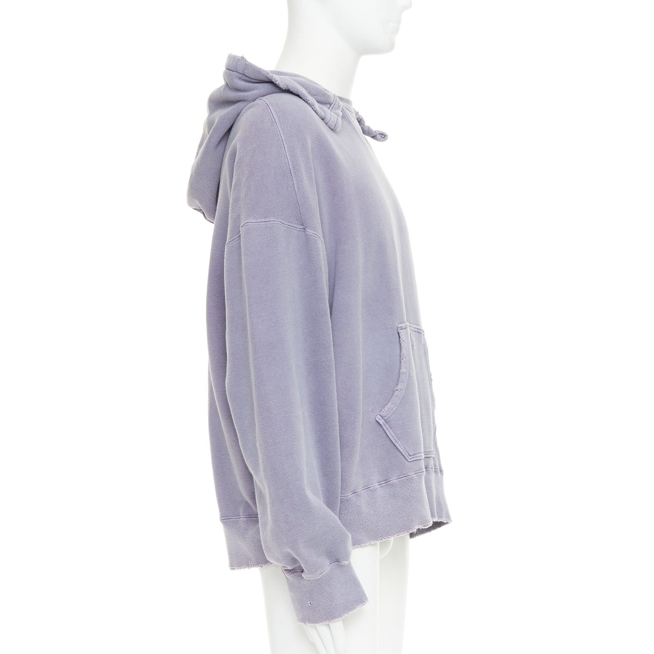 Other ANCELLM washed purple cotton distressed details pocketed hoodie Sz1 S Size US S / EU 44-46 / 1 - 4 Thumbnail
