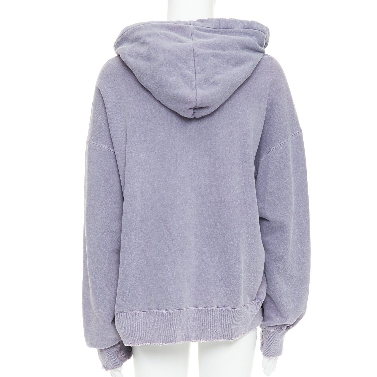 Other ANCELLM washed purple cotton distressed details pocketed hoodie Sz1 S Size US S / EU 44-46 / 1 - 5 Thumbnail