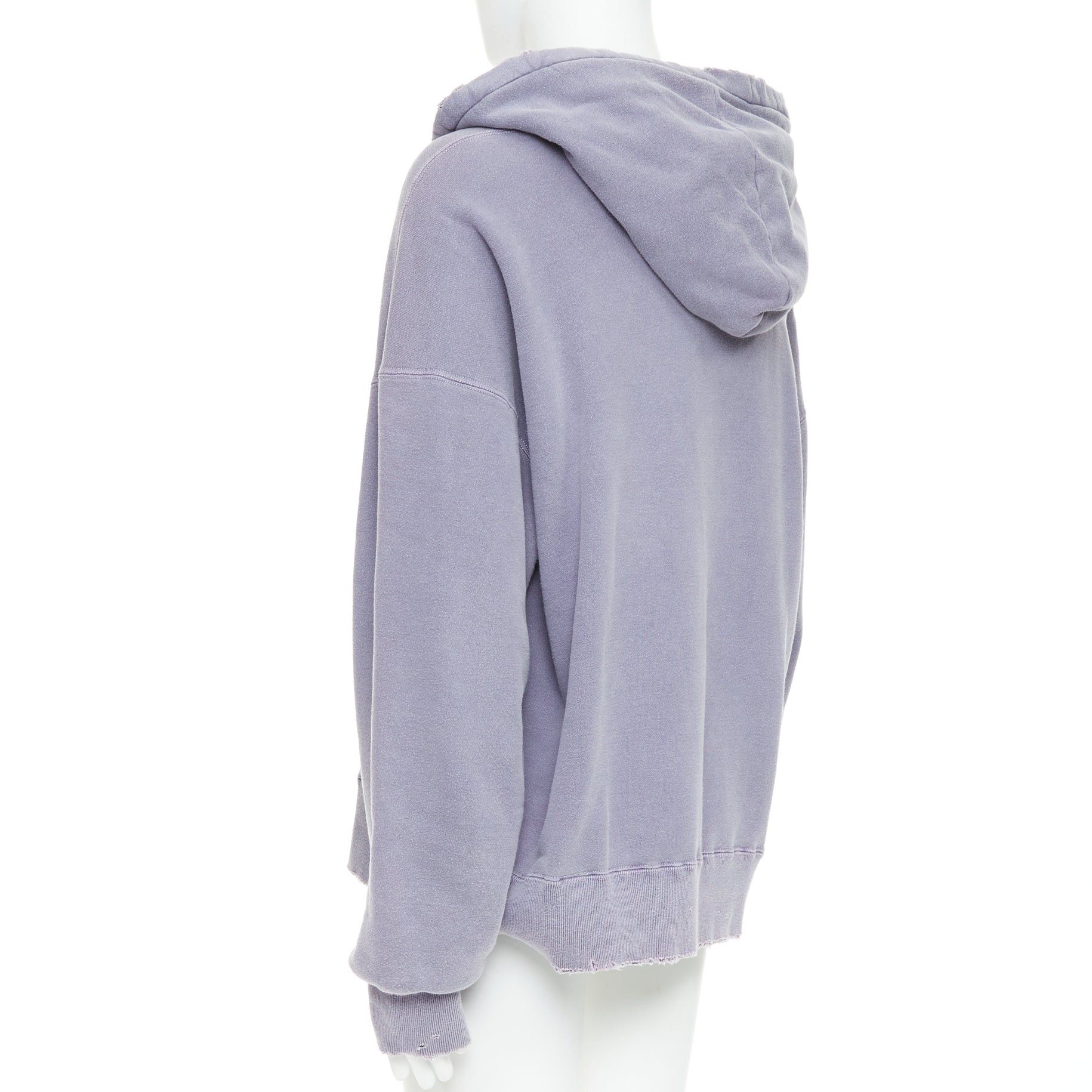 Other ANCELLM washed purple cotton distressed details pocketed hoodie Sz1 S Size US S / EU 44-46 / 1 - 6 Thumbnail