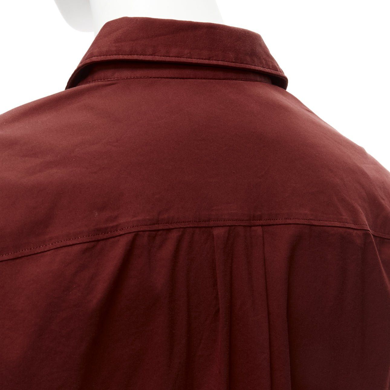 Prada PRADA 1997 Vintage red double flap pocket button front dress shirt IT44 L Size M / US 6-8 / IT 42-44 - 8 Thumbnail