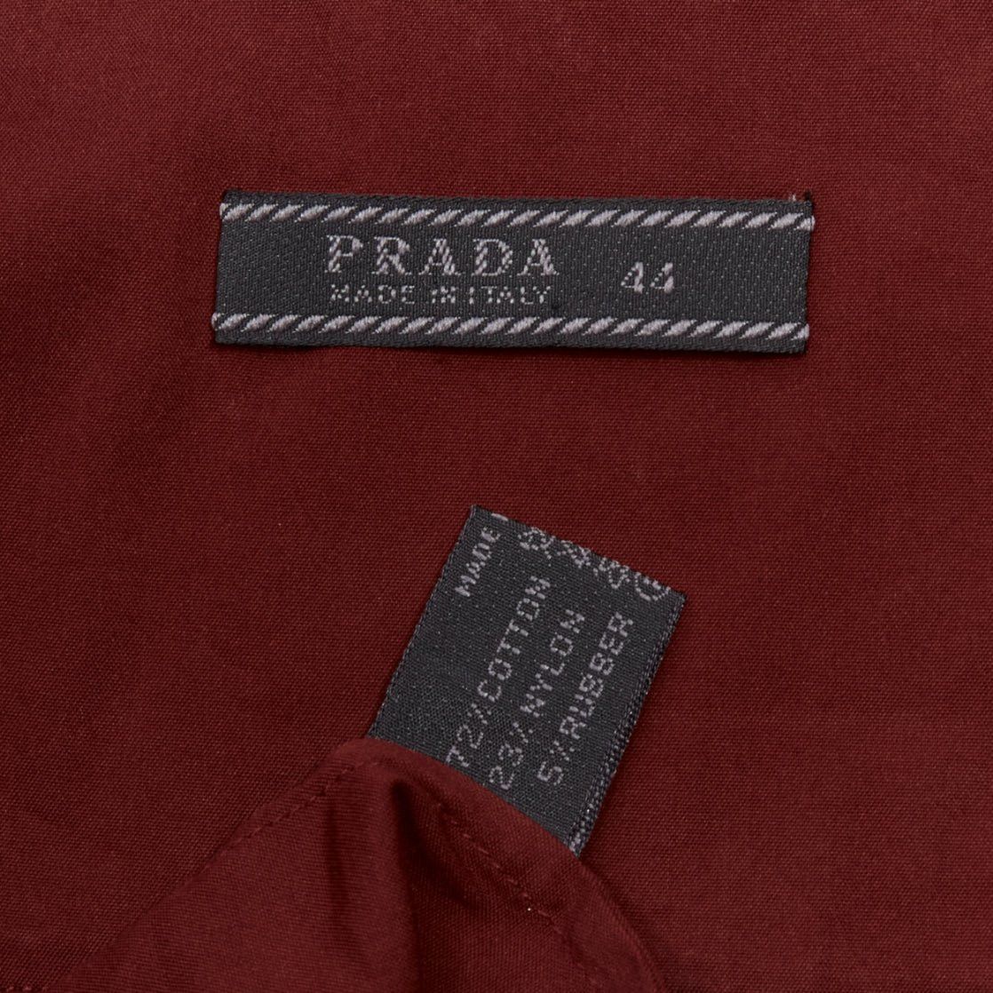 Prada PRADA 1997 Vintage red double flap pocket button front dress shirt IT44 L Size M / US 6-8 / IT 42-44 - 10 Thumbnail