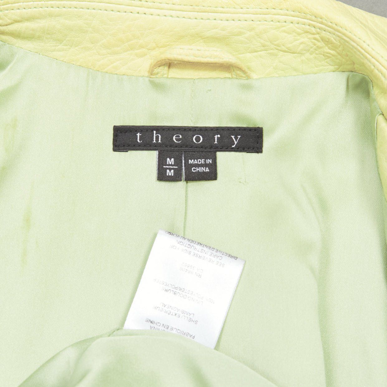Theory THEORY yellow lambskin leather motorcycle biker jacket M Size M / US 6-8 / IT 42-44 - 10 Thumbnail