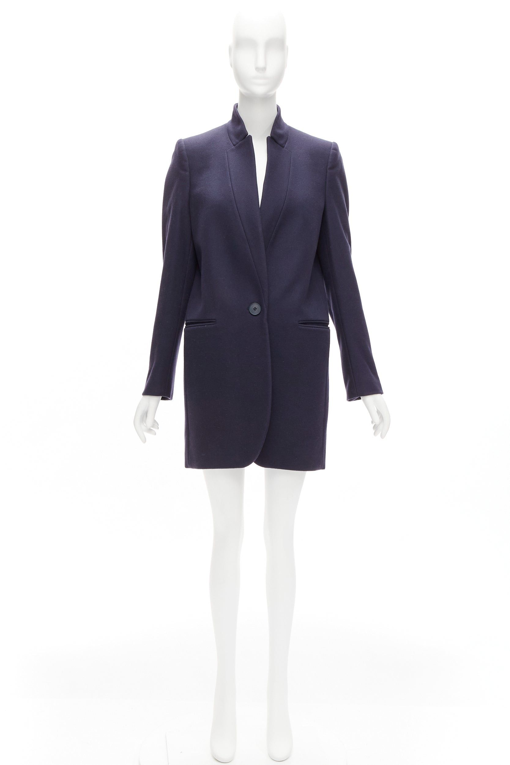 Stella McCartney STELLA MCCARTNEY 2013 Bryce navy wool cashmere longline blazer coat IT42 M Size M / US 6-8 / IT 42-44 - 9 Thumbnail