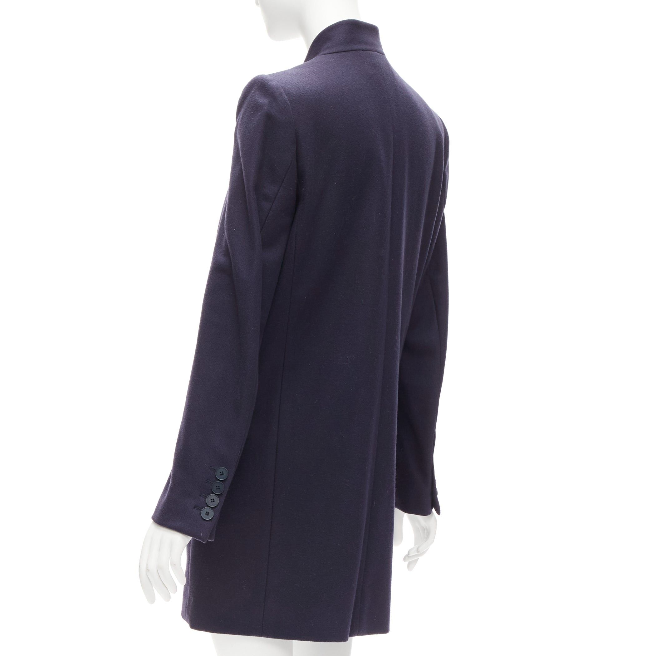 Stella McCartney STELLA MCCARTNEY 2013 Bryce navy wool cashmere longline blazer coat IT42 M Size M / US 6-8 / IT 42-44 - 6 Thumbnail