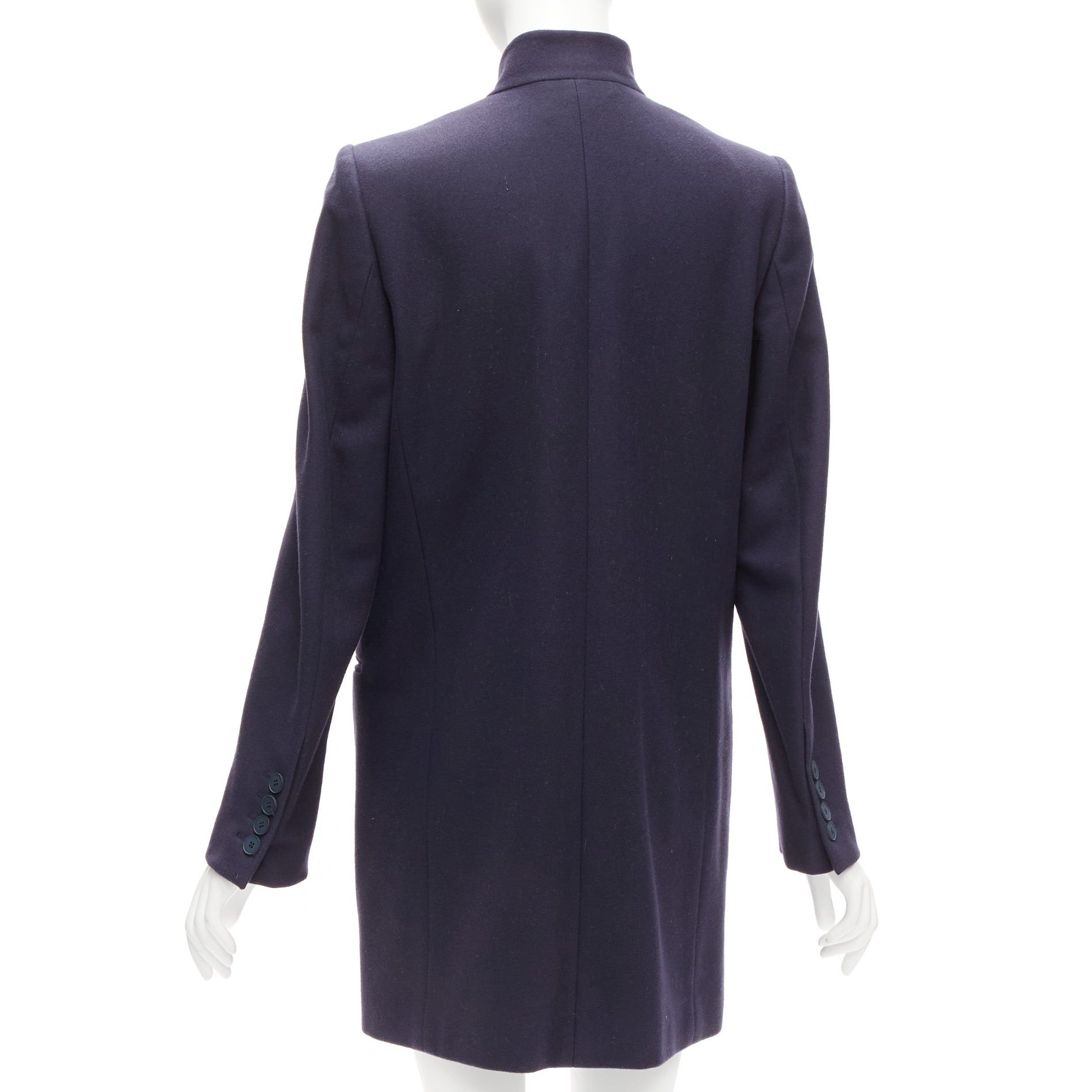Stella McCartney STELLA MCCARTNEY 2013 Bryce navy wool cashmere longline blazer coat IT42 M Size M / US 6-8 / IT 42-44 - 5 Thumbnail