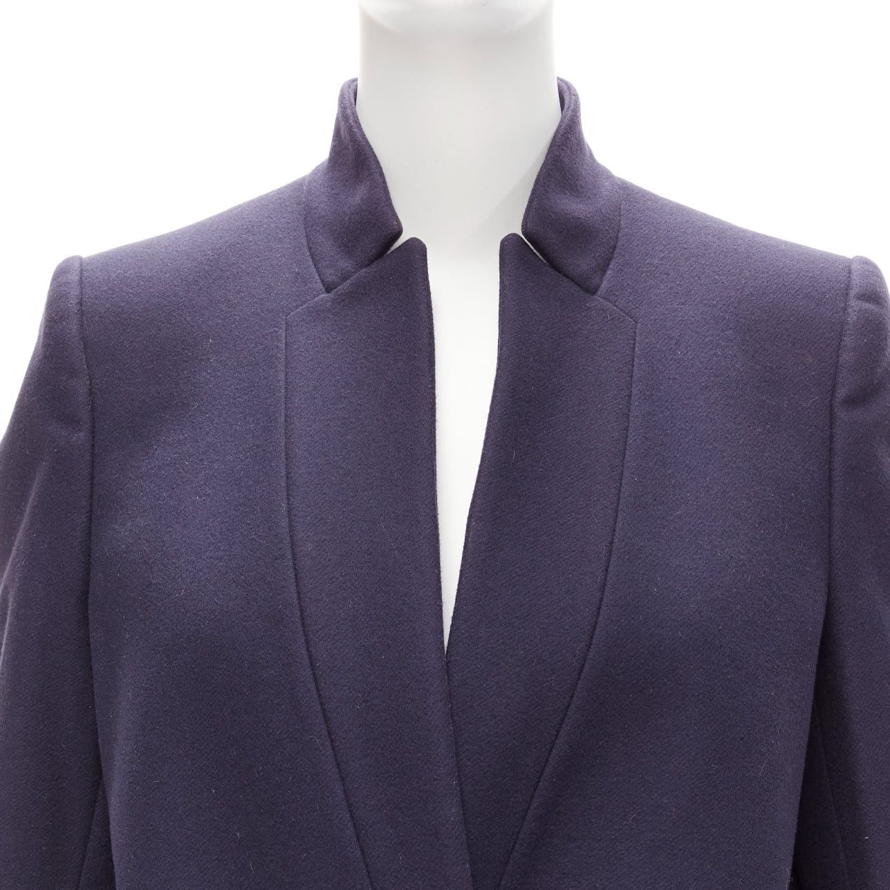 Stella McCartney STELLA MCCARTNEY 2013 Bryce navy wool cashmere longline blazer coat IT42 M Size M / US 6-8 / IT 42-44 - 2 Thumbnail