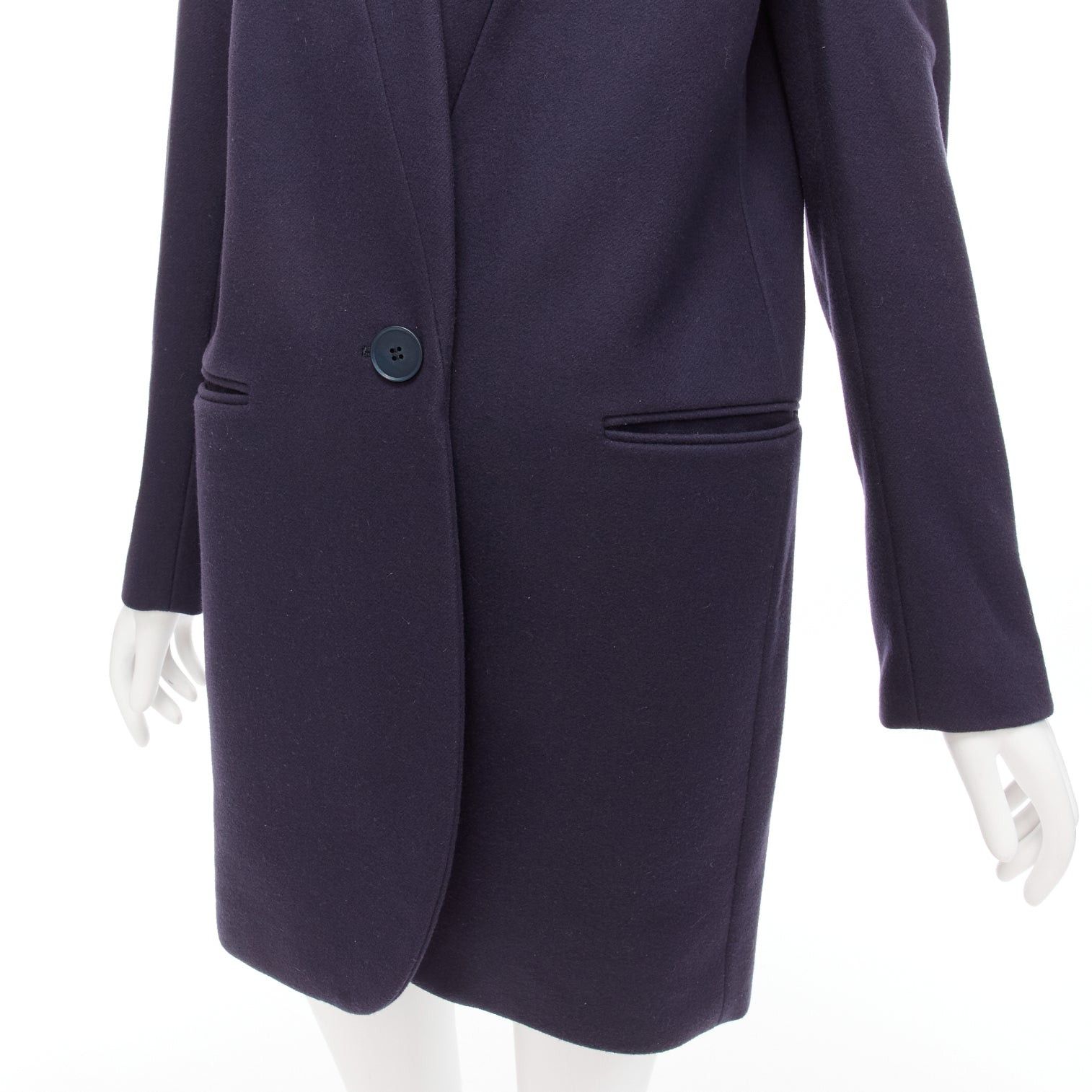 Stella McCartney STELLA MCCARTNEY 2013 Bryce navy wool cashmere longline blazer coat IT42 M Size M / US 6-8 / IT 42-44 - 7 Thumbnail