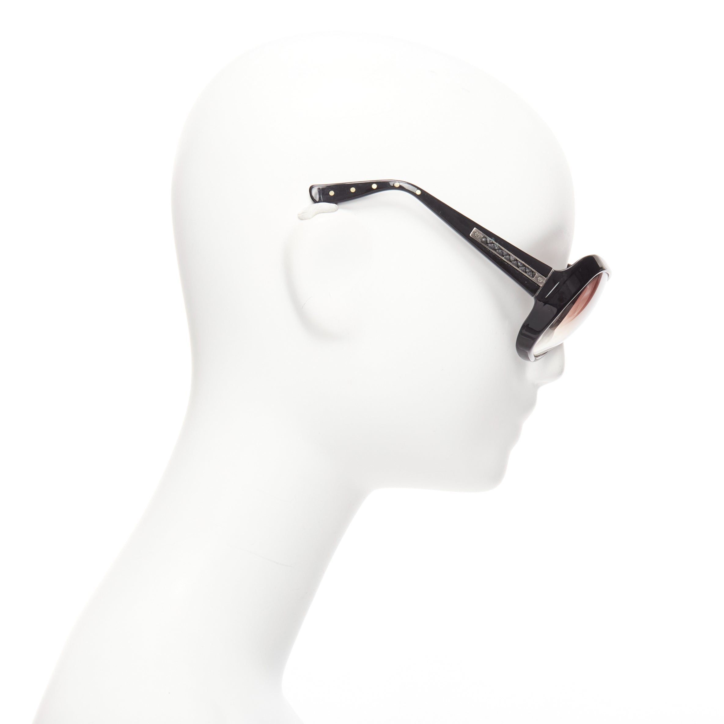 Bottega Veneta BOTTEGA VENETA BV68S black woven leather trim brown oversized sunglasses Size ONE SIZE - 3 Thumbnail