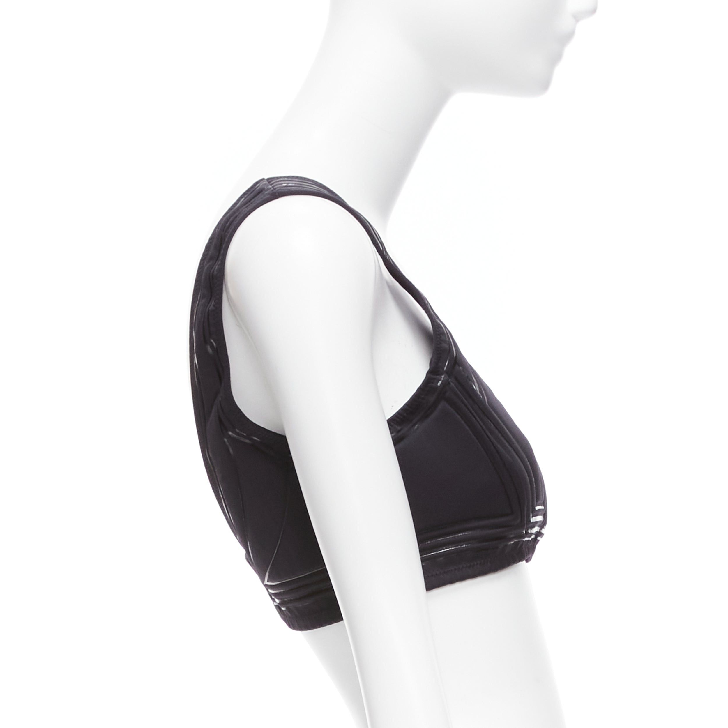 Fendi FENDI 2019 FFreedom black neoprene rubber FF logo scoop cropped bra top IT40 S Size S / US 4 / IT 40 - 4 Thumbnail