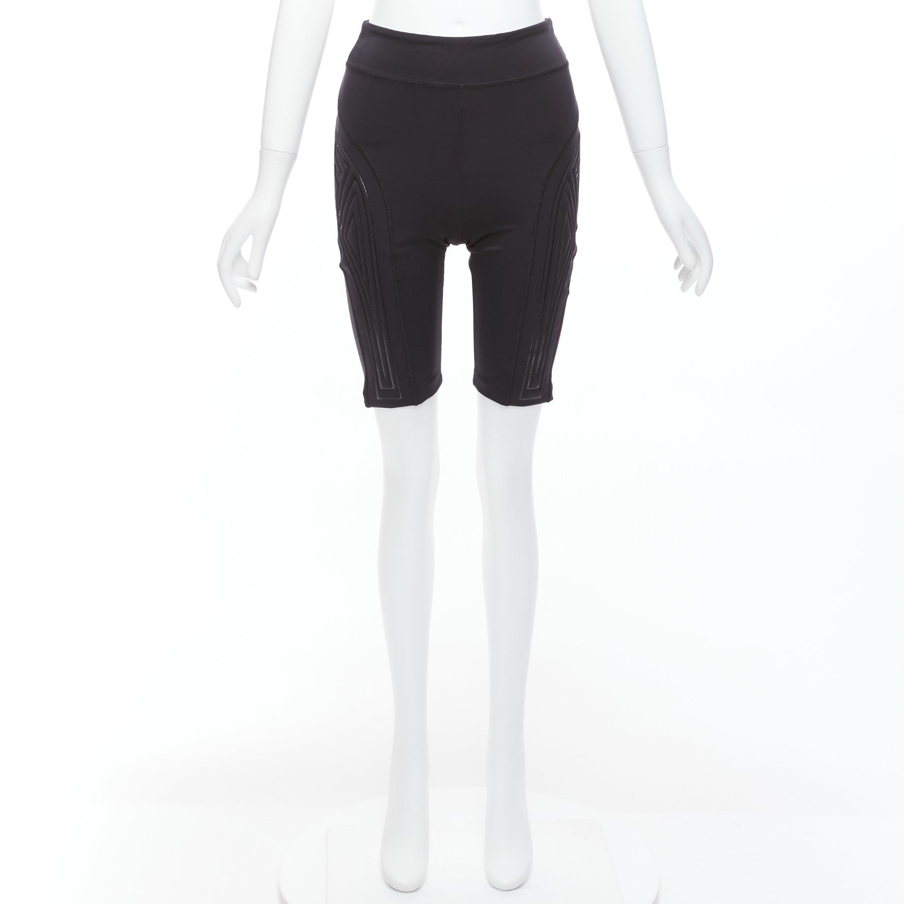 Fendi FENDI 2019 FFreedom black neoprene rubber compression biker shorts IT40 S Size 27" / US 4 / IT 40 - 9 Thumbnail