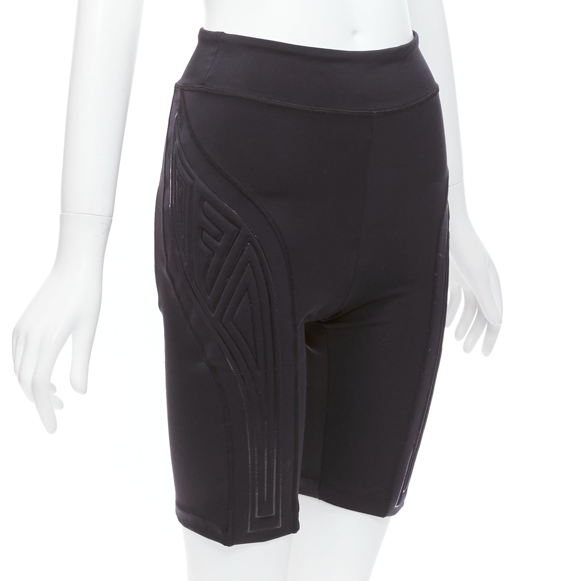 Fendi FENDI 2019 FFreedom black neoprene rubber compression biker shorts IT40 S Size 27" / US 4 / IT 40 - 3 Thumbnail