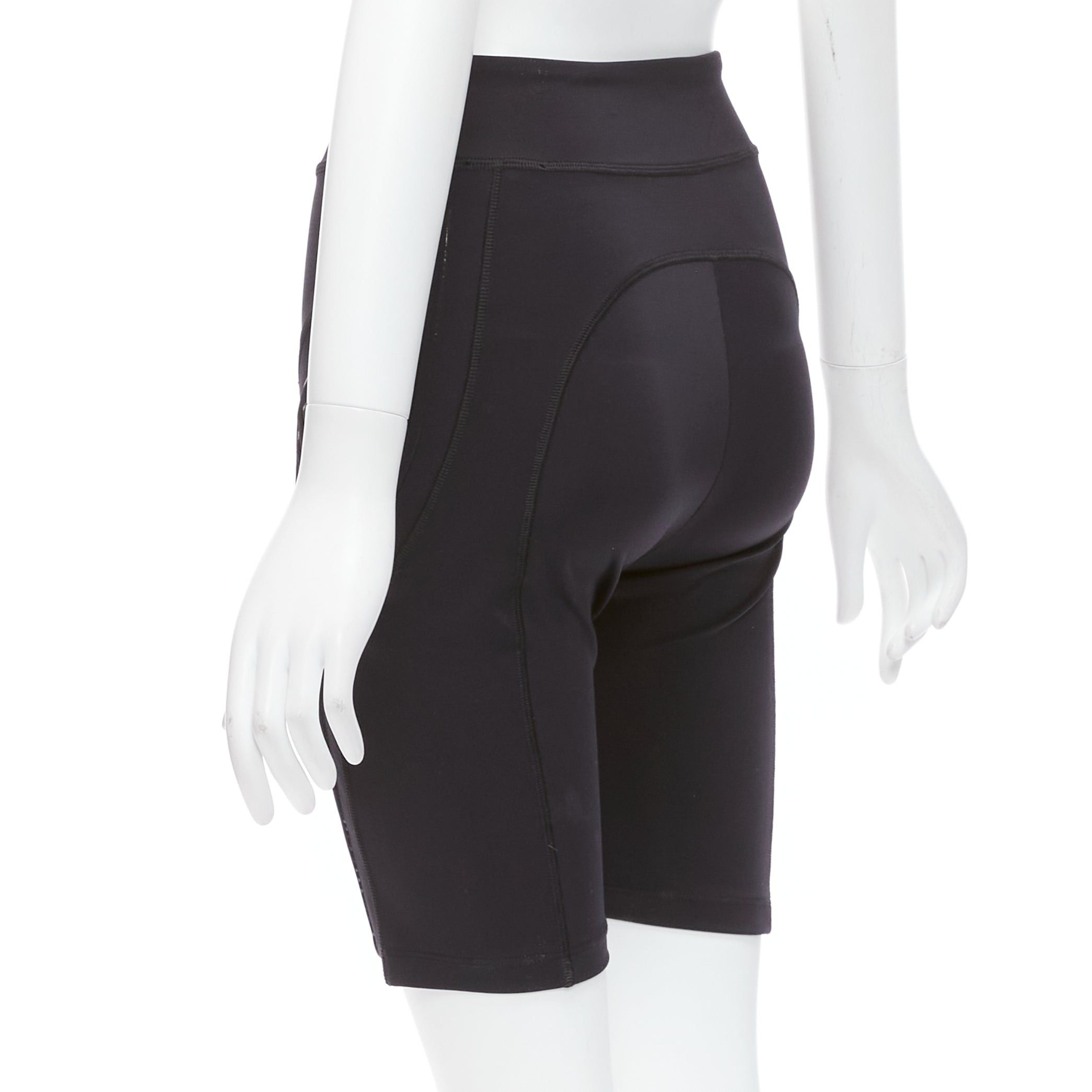 Fendi FENDI 2019 FFreedom black neoprene rubber compression biker shorts IT40 S Size 27" / US 4 / IT 40 - 6 Thumbnail