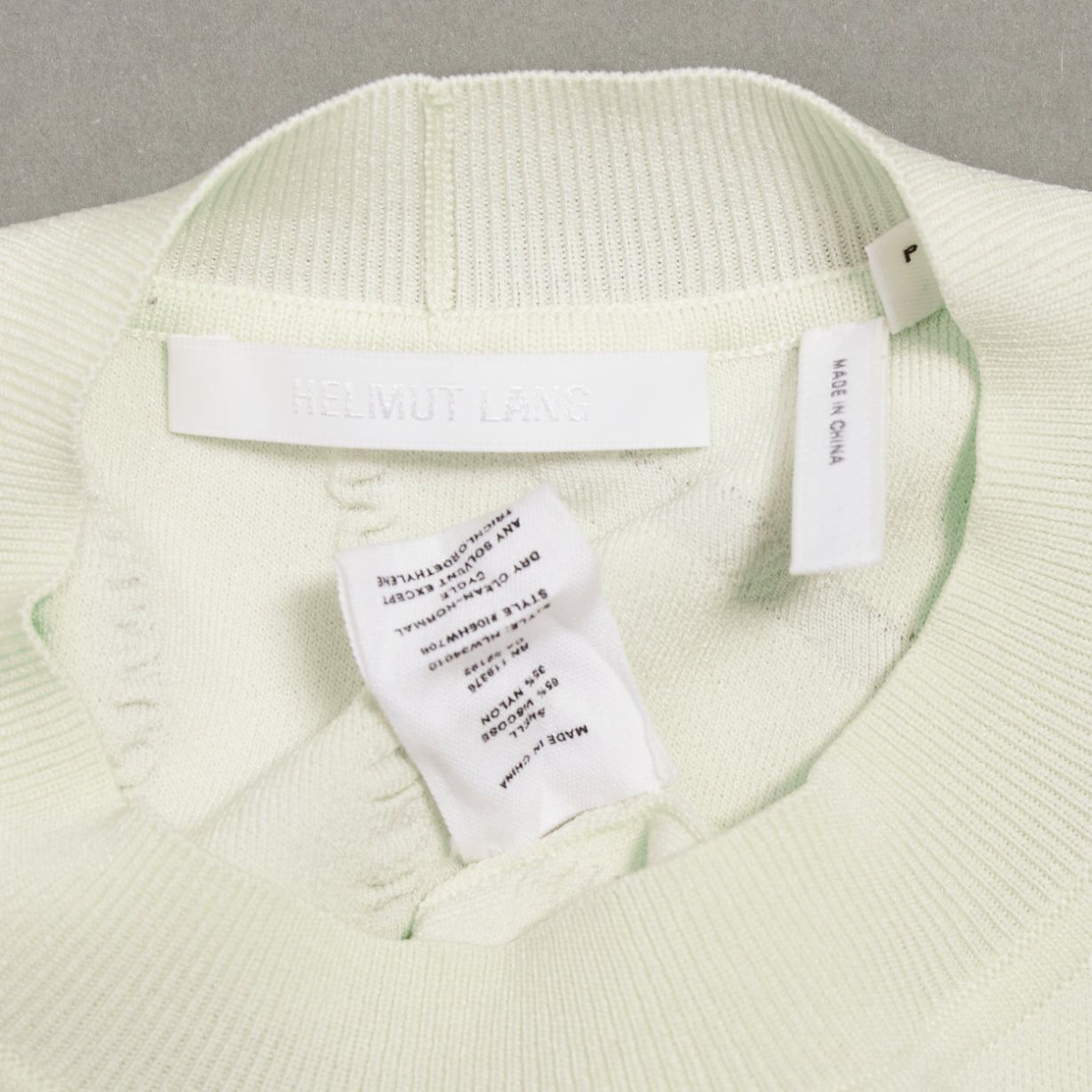 Helmut Lang HELMUT LANG cream wiggly line motive jacquard long sleeve sweater S Size S / US 4 / IT 40 - 8 Thumbnail