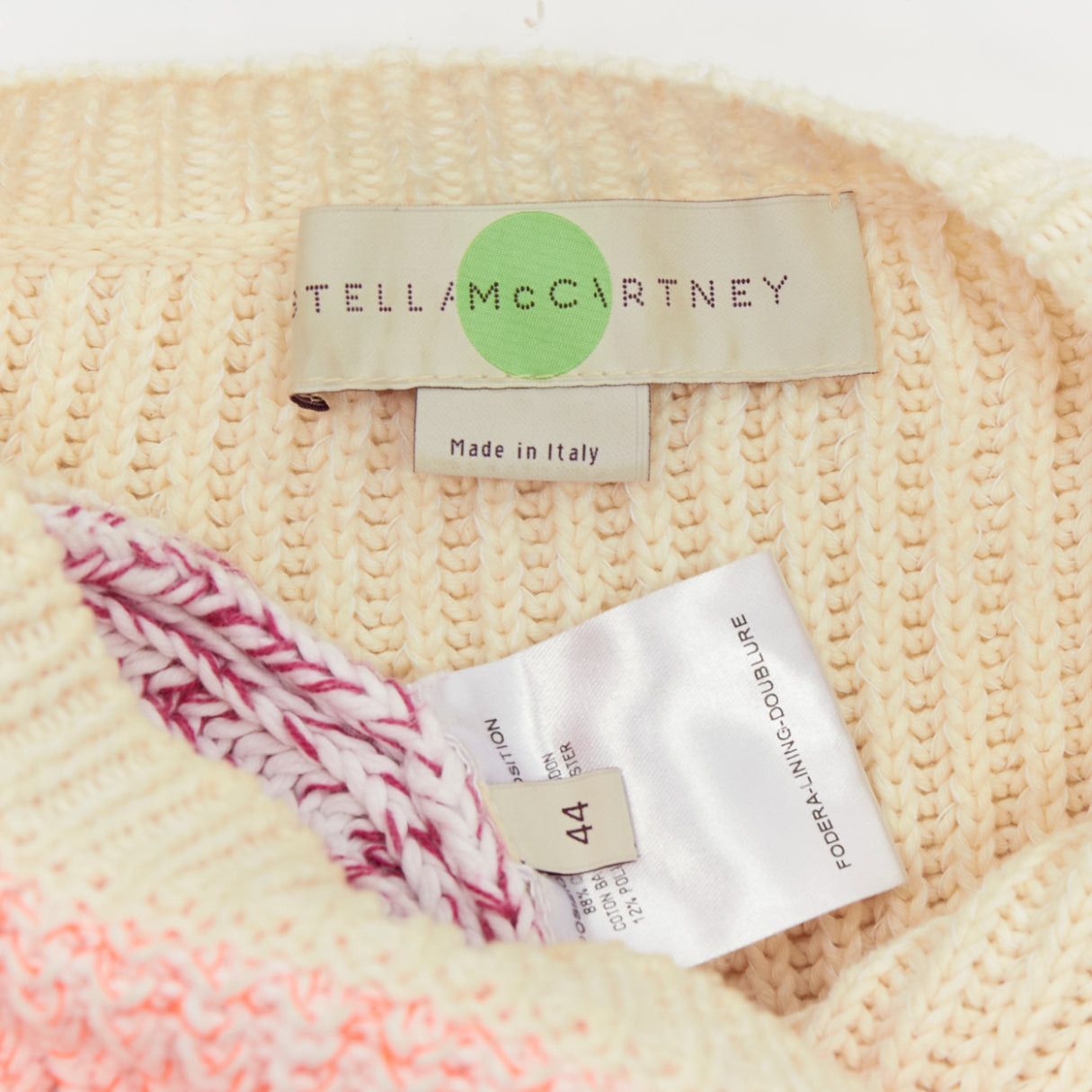Stella McCartney STELLA MCCARTNEY 2012 neon yellow orange cotton blend oversized sweater IT44 L Size M / US 6-8 / IT 42-44 - 8 Thumbnail