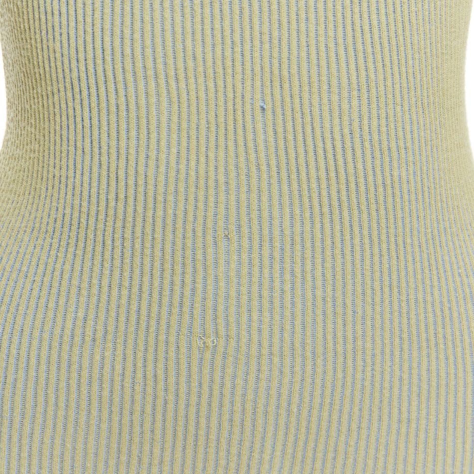 Jacquemus JACQUEMUS Rosa green blue ribbed scoop neck fitted long sleeve top FR40 L Size M / US 6-8 / IT 42-44 - 9 Thumbnail