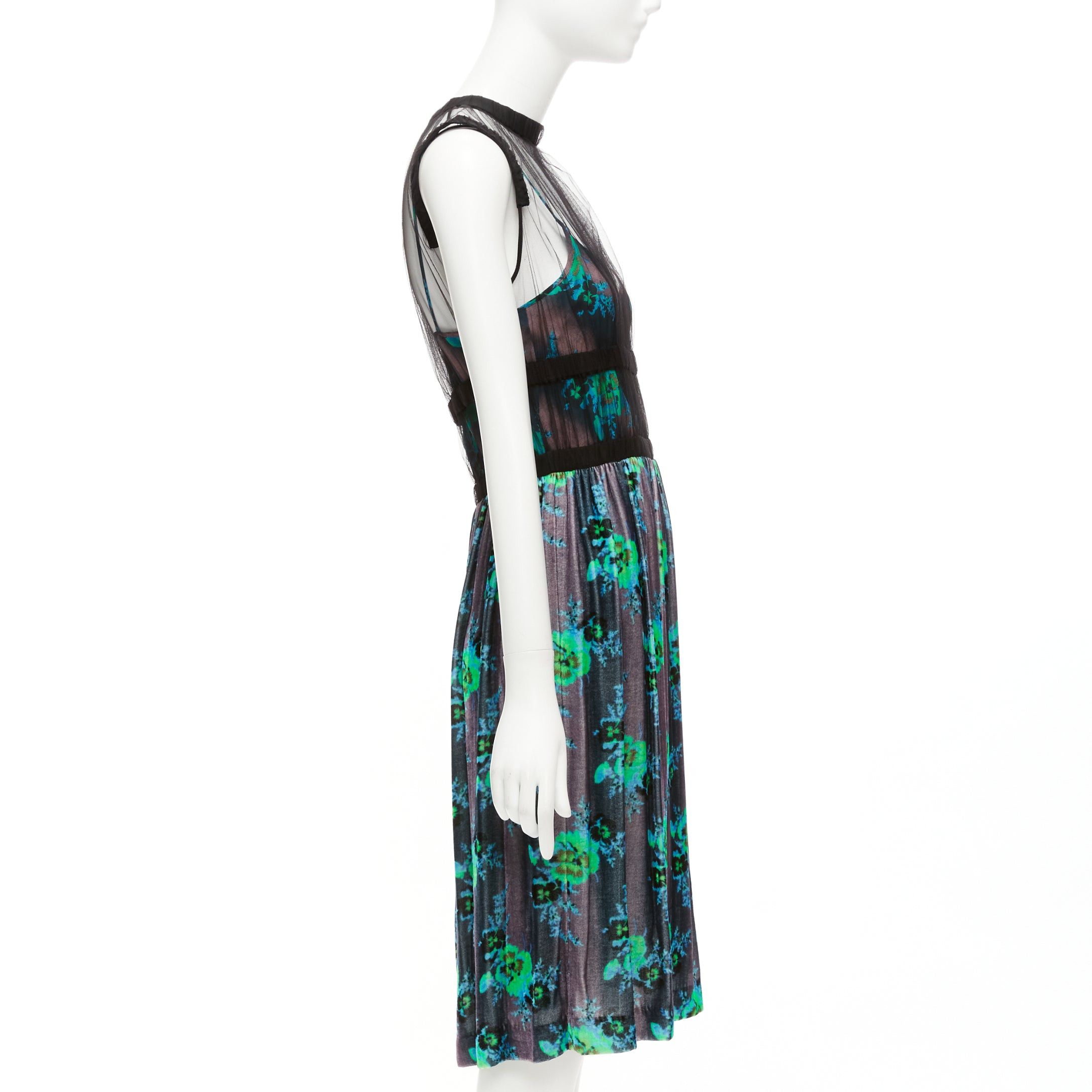 christopher kane green dress Christopher Kane Chroma Ivy Dress - Green/Black