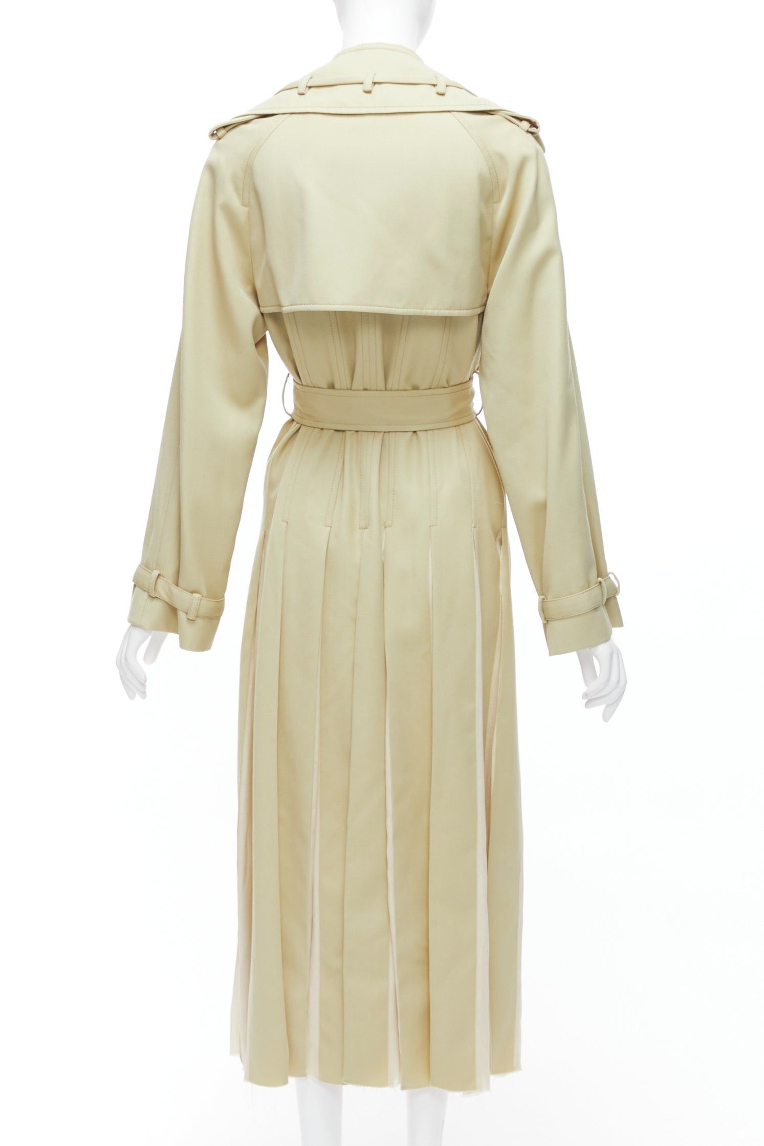 Gabriela Hearst GABRIELA HEARST 100% merino wool silk trimmed pleats trench coat IT40 S Size S / US 4 / IT 40 - 6 Thumbnail