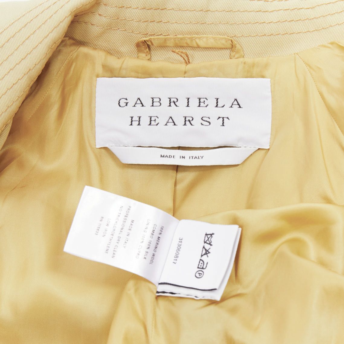 Gabriela Hearst GABRIELA HEARST 100% merino wool silk trimmed pleats trench coat IT40 S Size S / US 4 / IT 40 - 10 Thumbnail