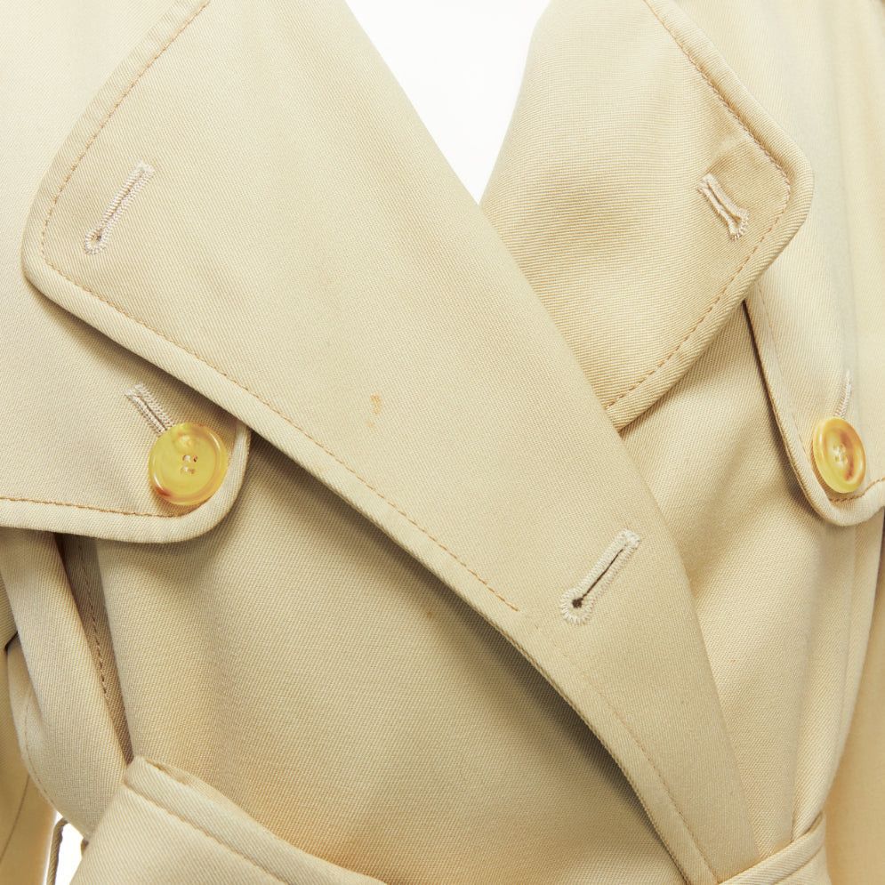 Gabriela Hearst GABRIELA HEARST 100% merino wool silk trimmed pleats trench coat IT40 S Size S / US 4 / IT 40 - 2 Thumbnail