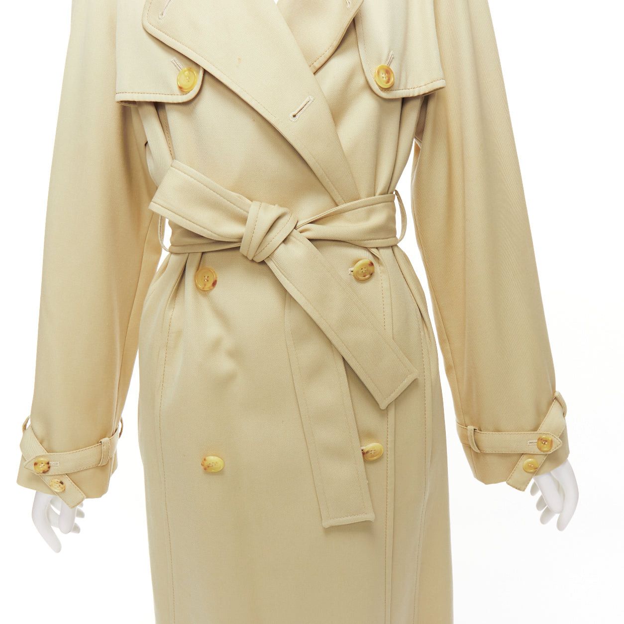 Gabriela Hearst GABRIELA HEARST 100% merino wool silk trimmed pleats trench coat IT40 S Size S / US 4 / IT 40 - 9 Thumbnail